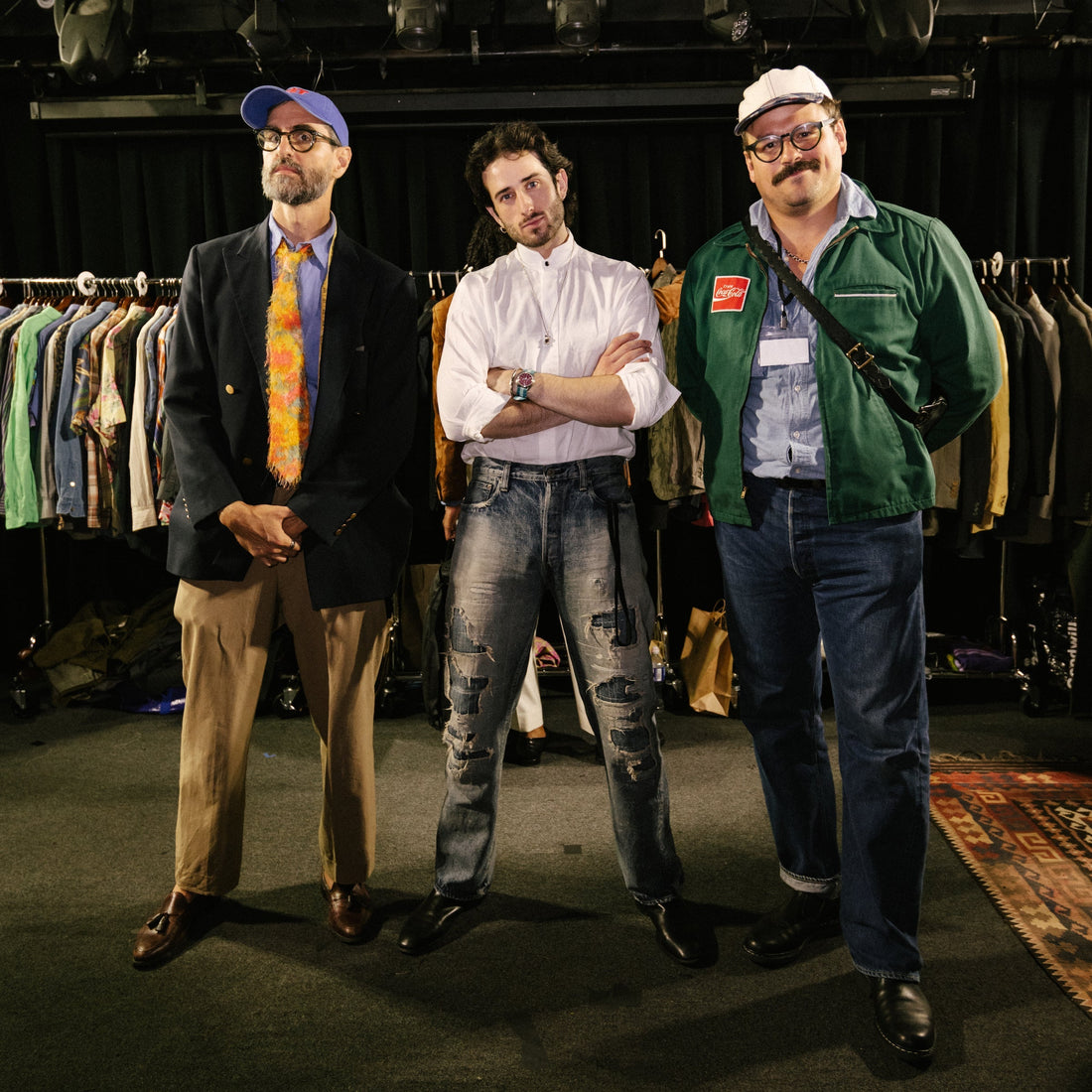 Portrait of Johnny Hugel (Sharpman Vintage), Sam Parven (Parv's DC), LJ Sconzo (Pure Reason Vintage) At Capital Vintage Show - Photo by Quintin Parson