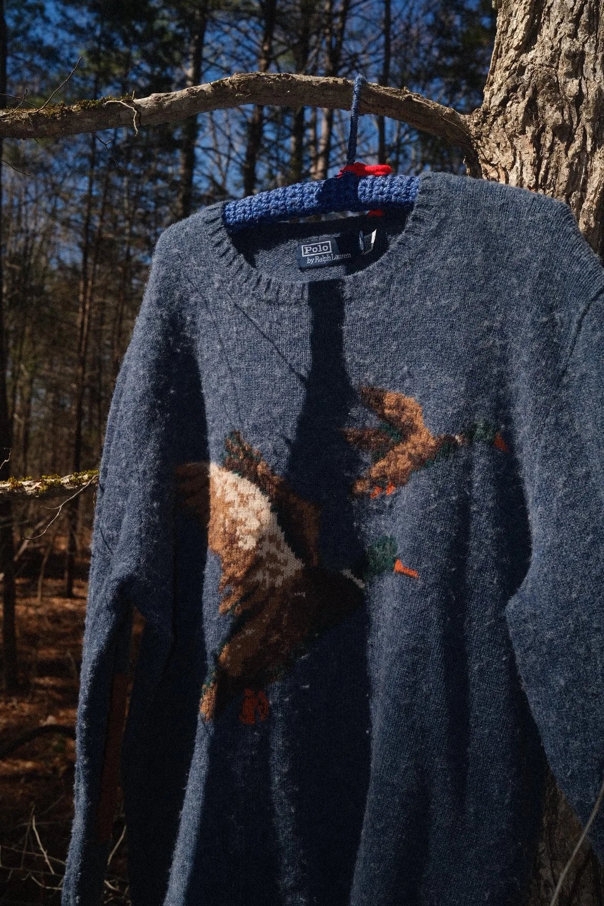 Polo Ralph Lauren 100% Wool Mallard Duck Sweater w/ Suede Elbow Patches - XL