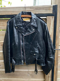 Vintage Schott Perfecto 618 Black Leather Motocycle Rider Jacket - Size 42