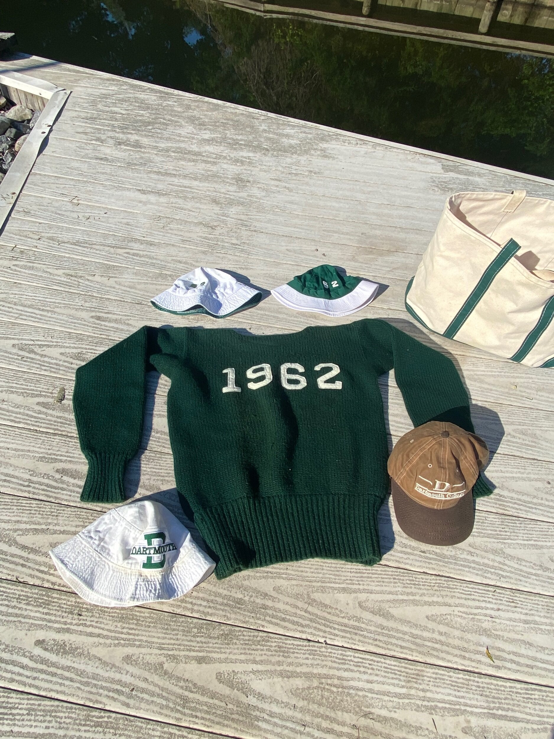 Dartmouth Tin Cloth Spellout Leather Strapback Hat