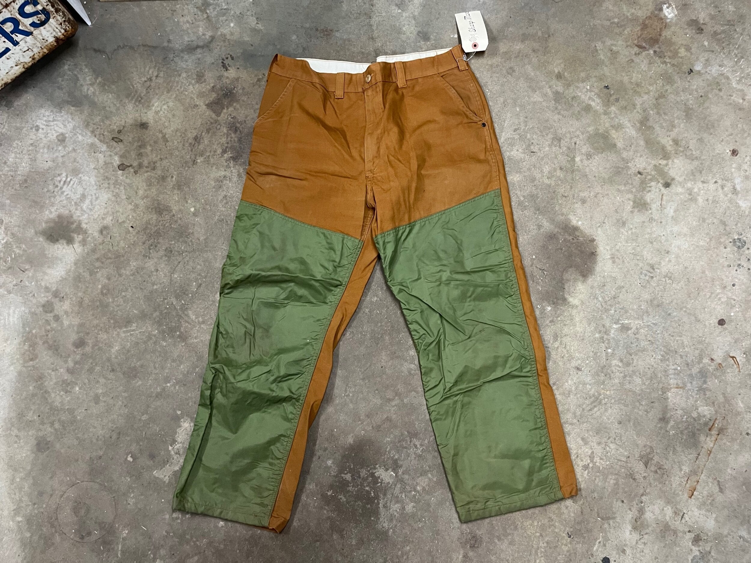Vintage Canvas Saf-T-Bak Double-Knee Outdoor Brush Pants - Size 40" w x 29 1/2" l