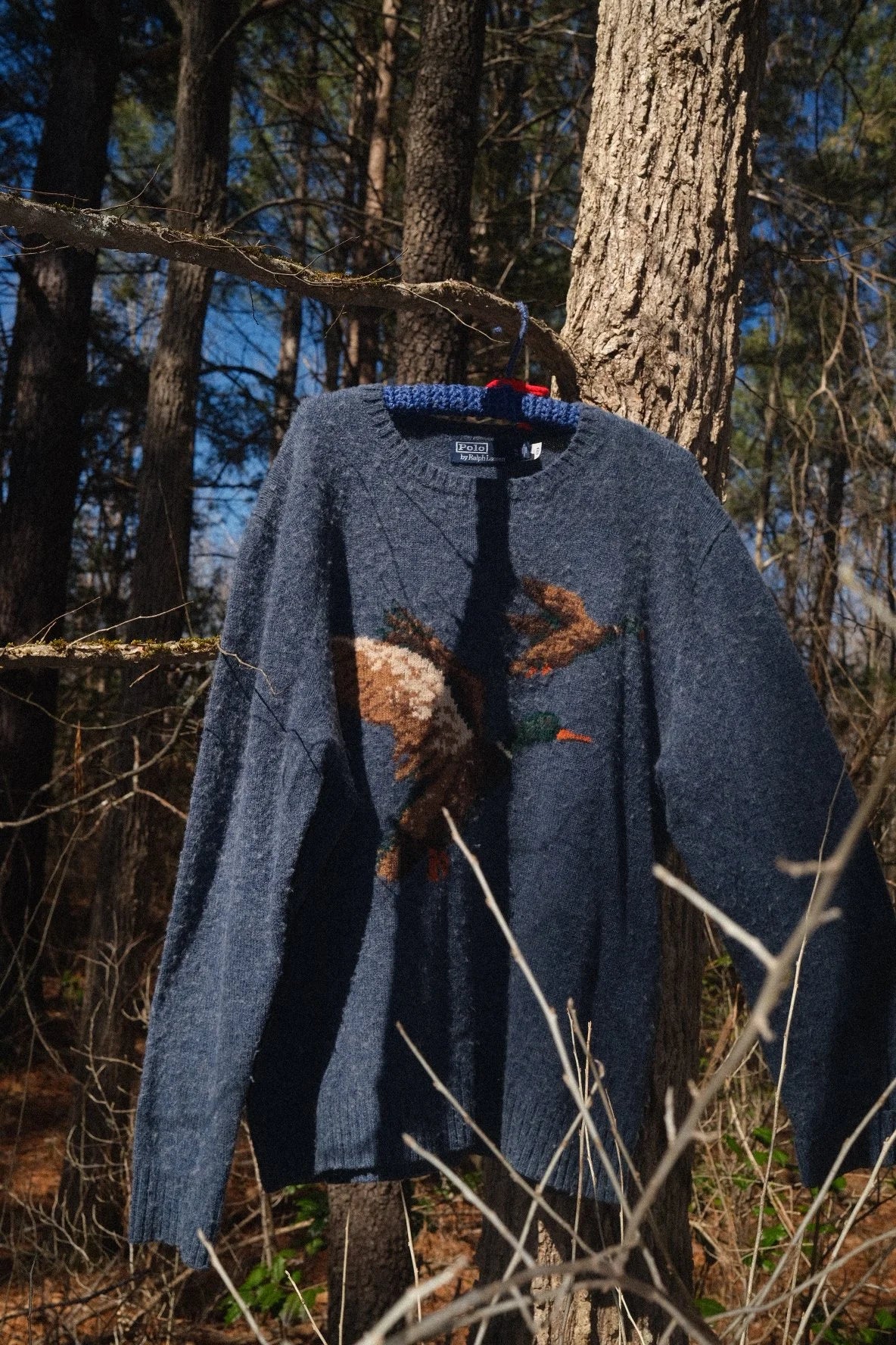 Polo Ralph Lauren 100% Wool Mallard Duck Sweater w/ Suede Elbow Patches - XL