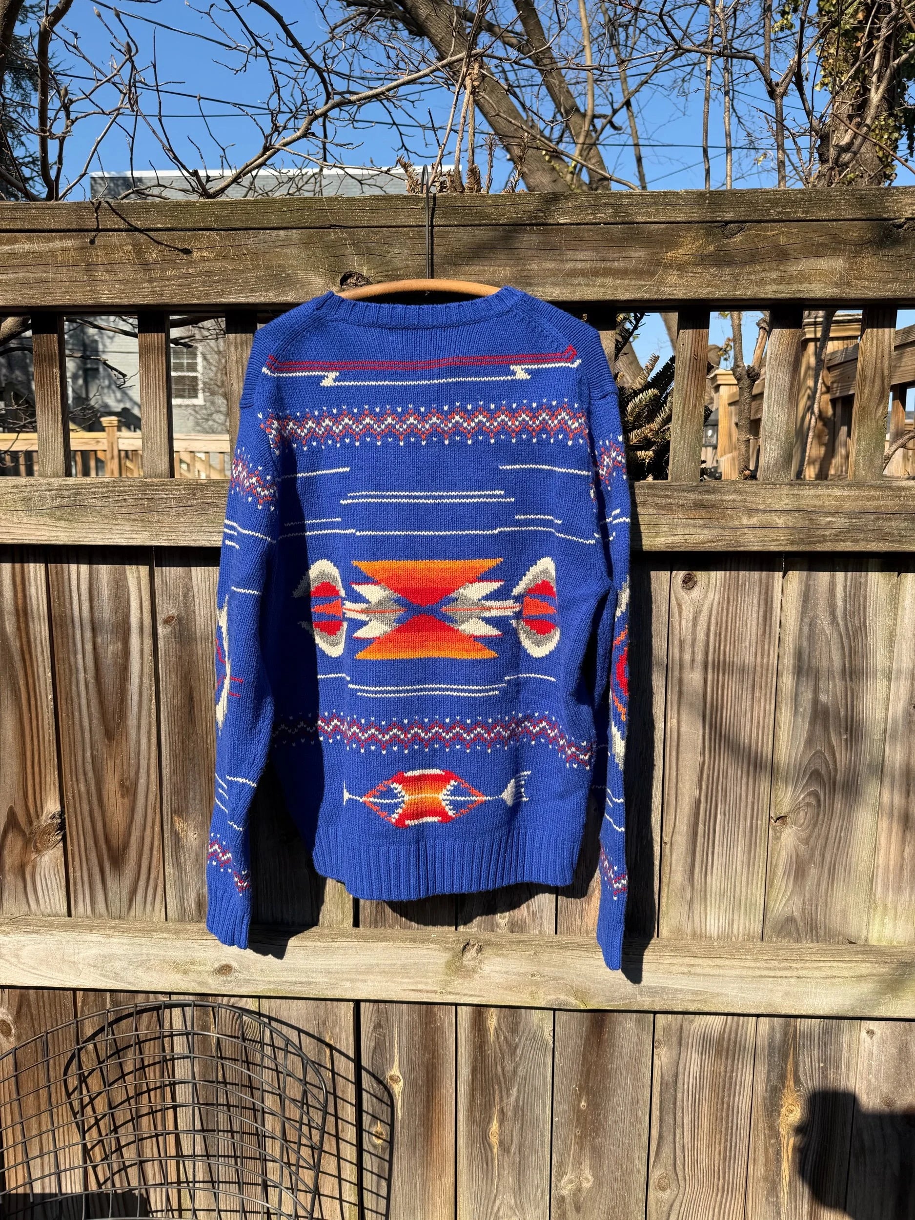 NWT Polo Country Ralph Lauren Southwestern Knit Sweater - Blue/Multi - XL