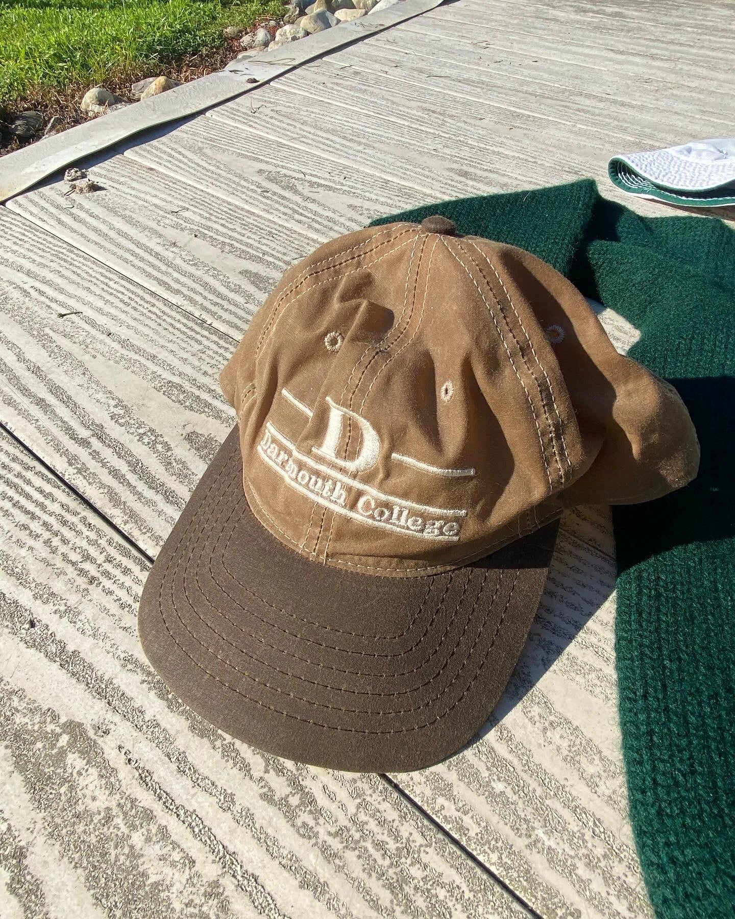 Dartmouth Tin Cloth Spellout Leather Strapback Hat