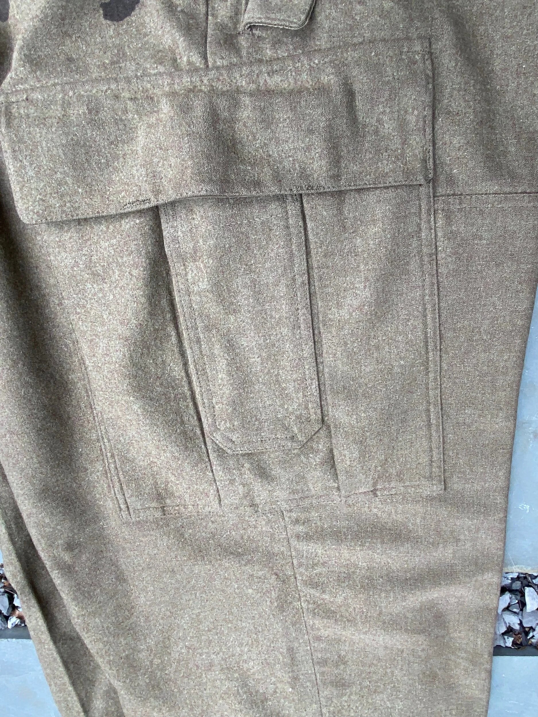 German Wool Cargo Trousers 60’s Vietnam Era  - Size 34” - 38”