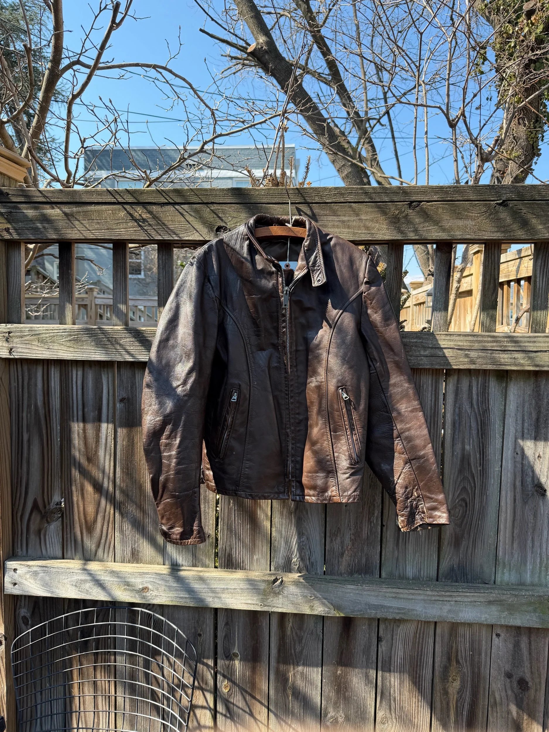 Rare Vintage 70s Cafe Racer Leather Jacket | Made in USA | Westex Zippers | Size 38