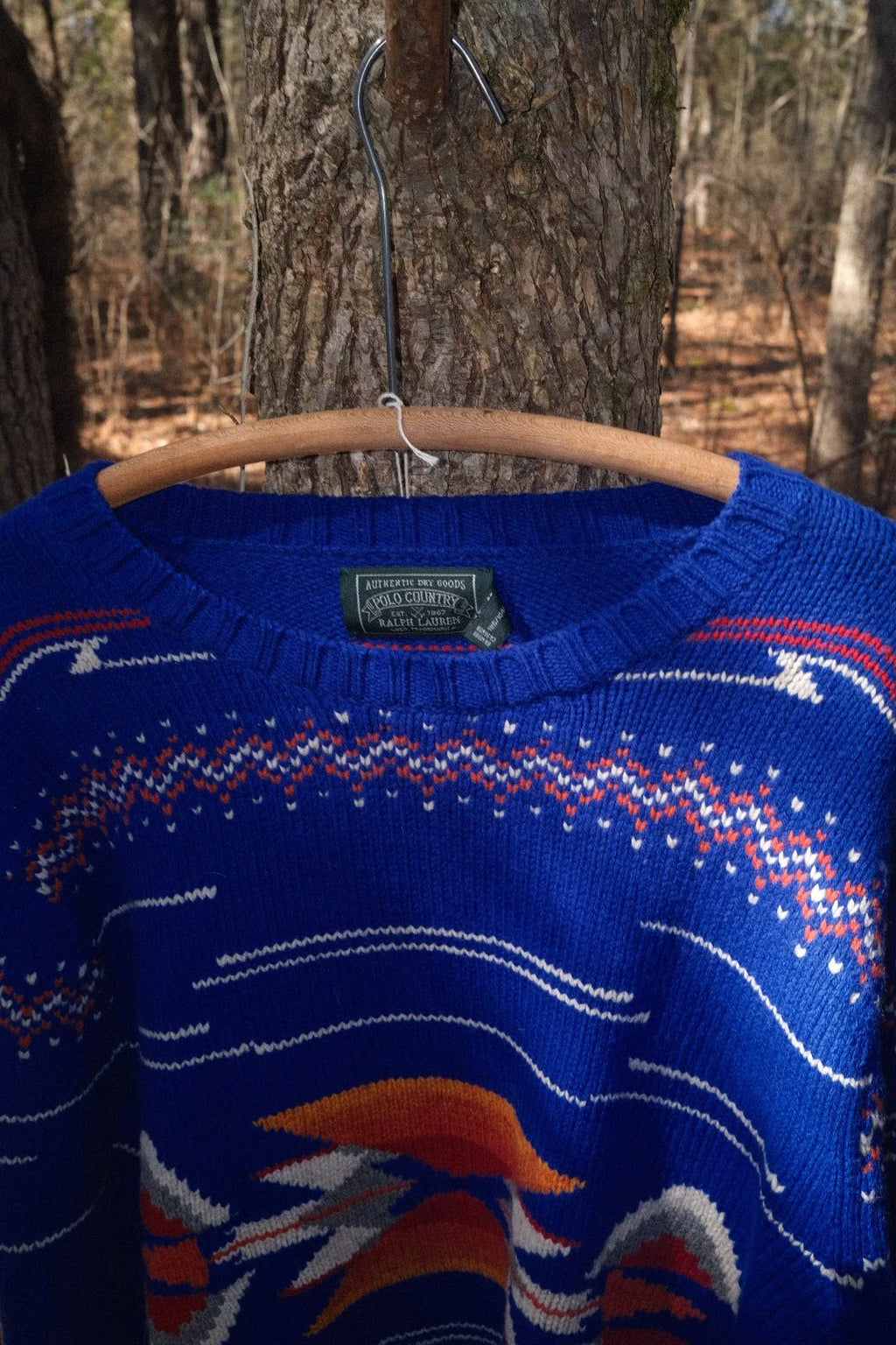 NWT Polo Country Ralph Lauren Southwestern Knit Sweater - Blue/Multi - XL