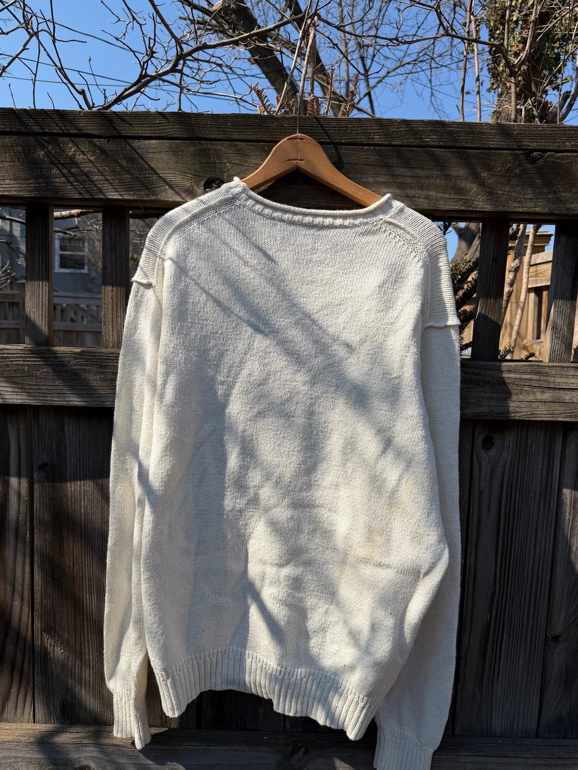 Polo Ralph Lauren "Marlin Club" Intarsia Knit Sweater - Cream - XL