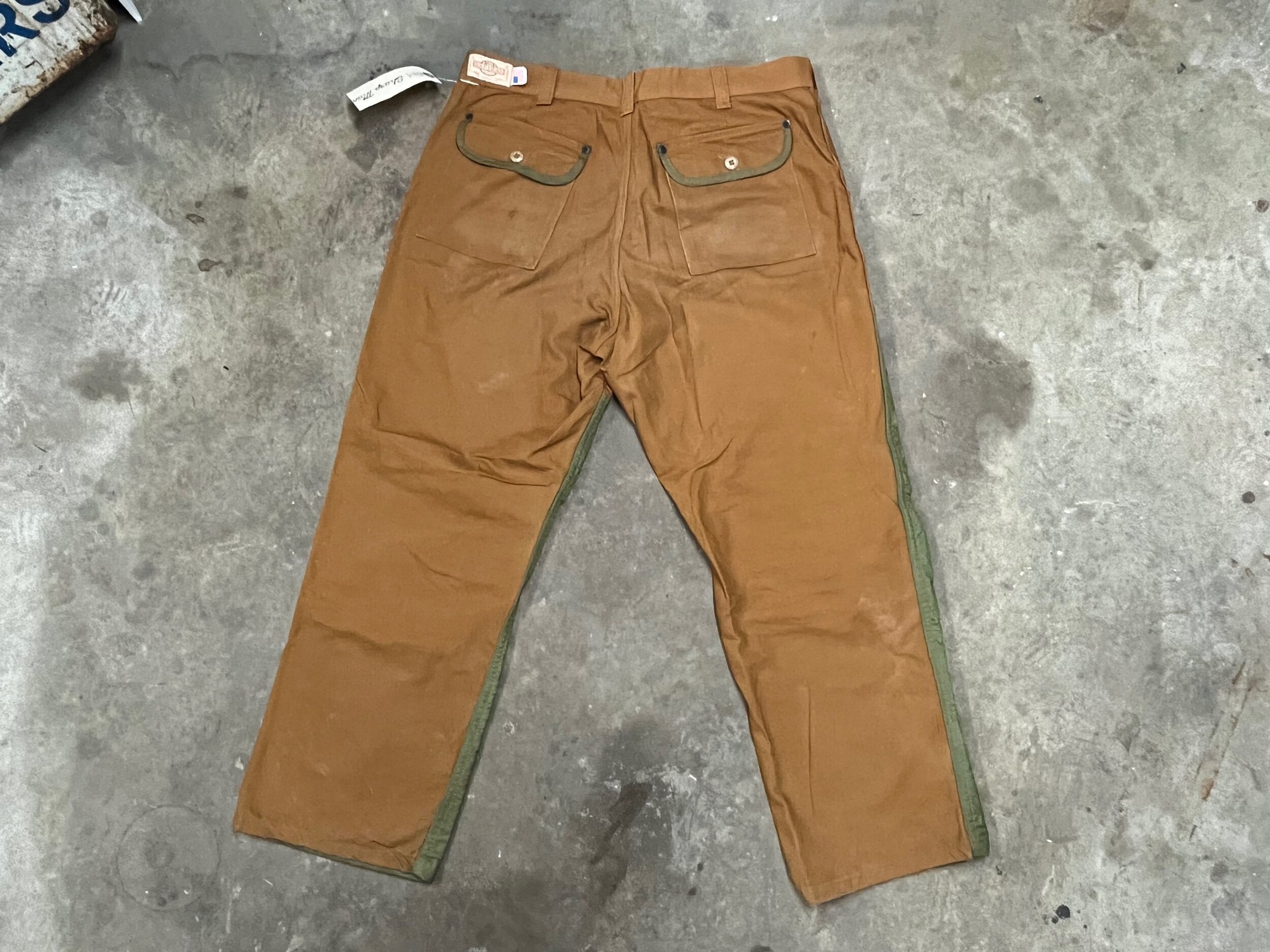 Vintage Canvas Saf-T-Bak Double-Knee Outdoor Brush Pants - Size 40" w x 29 1/2" l