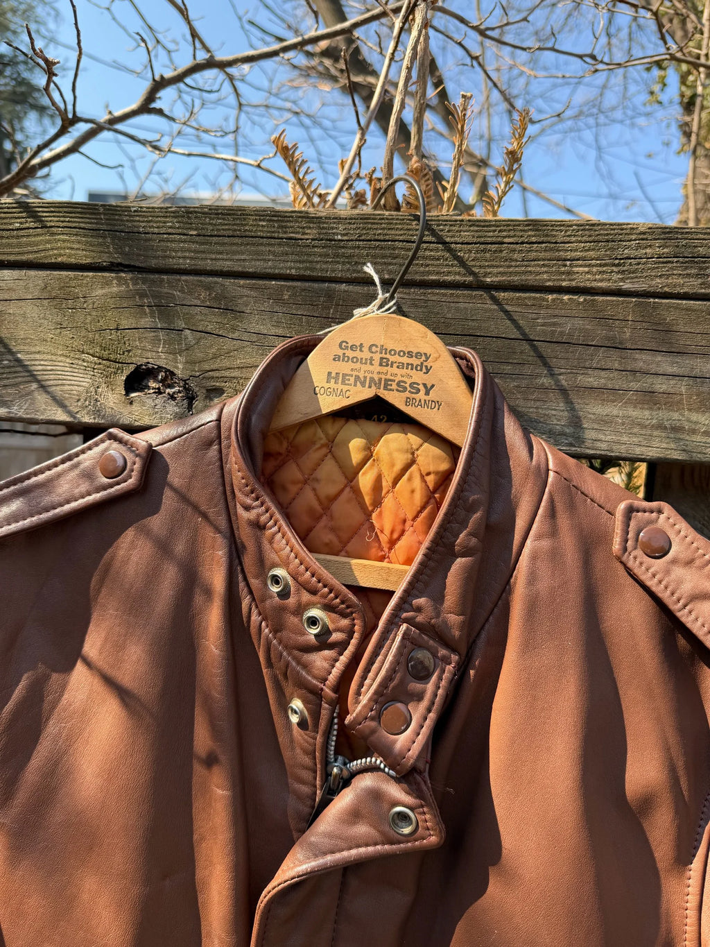 Hein Gericke Brown Leather Bomber Jacket