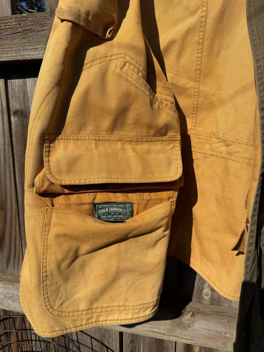 Vintage Polo Country Ralph Lauren Reversible Canvas Hunting Jacket - Large