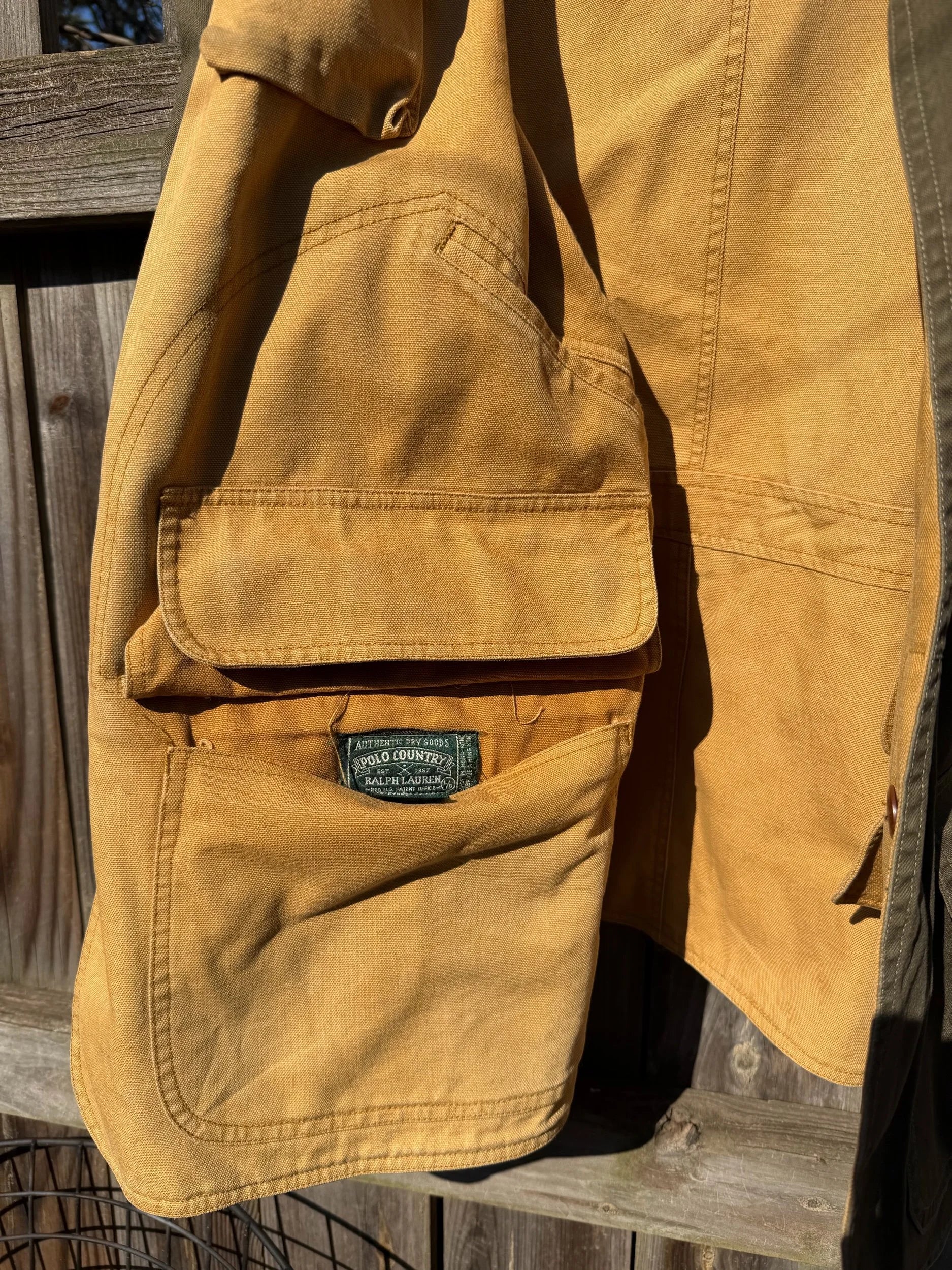 Vintage Polo Country Ralph Lauren Reversible Canvas Hunting Jacket - Large