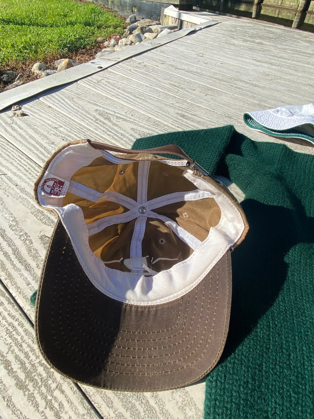 Dartmouth Tin Cloth Spellout Leather Strapback Hat