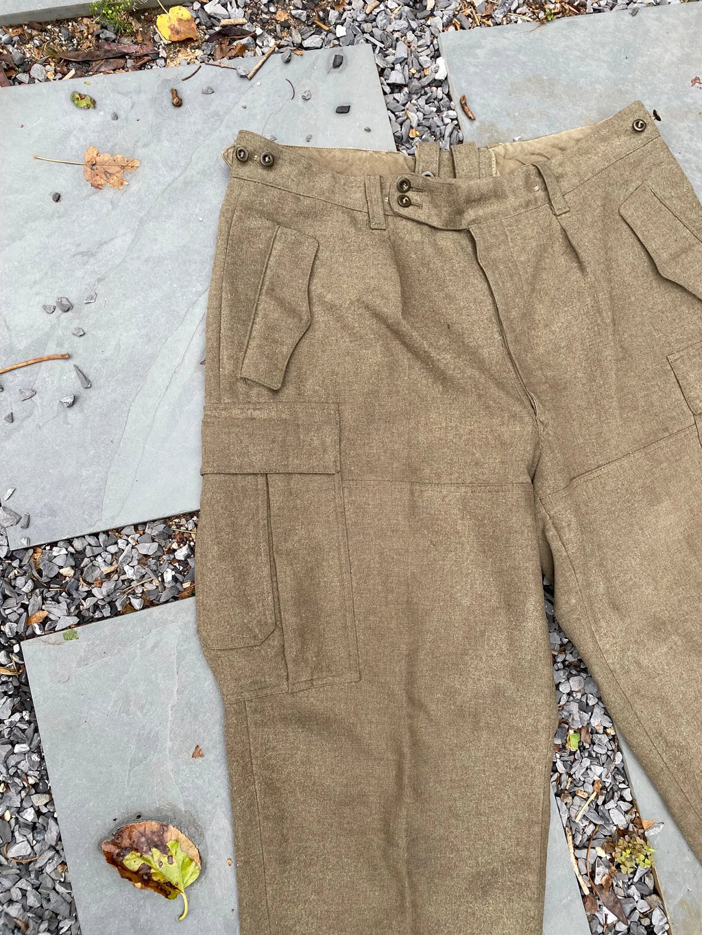 German Wool Cargo Trousers 60’s Vietnam Era  - Size 34” - 38”