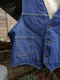 Dickies Sherpa lined Vaquero Denim Vest - Made in USA
