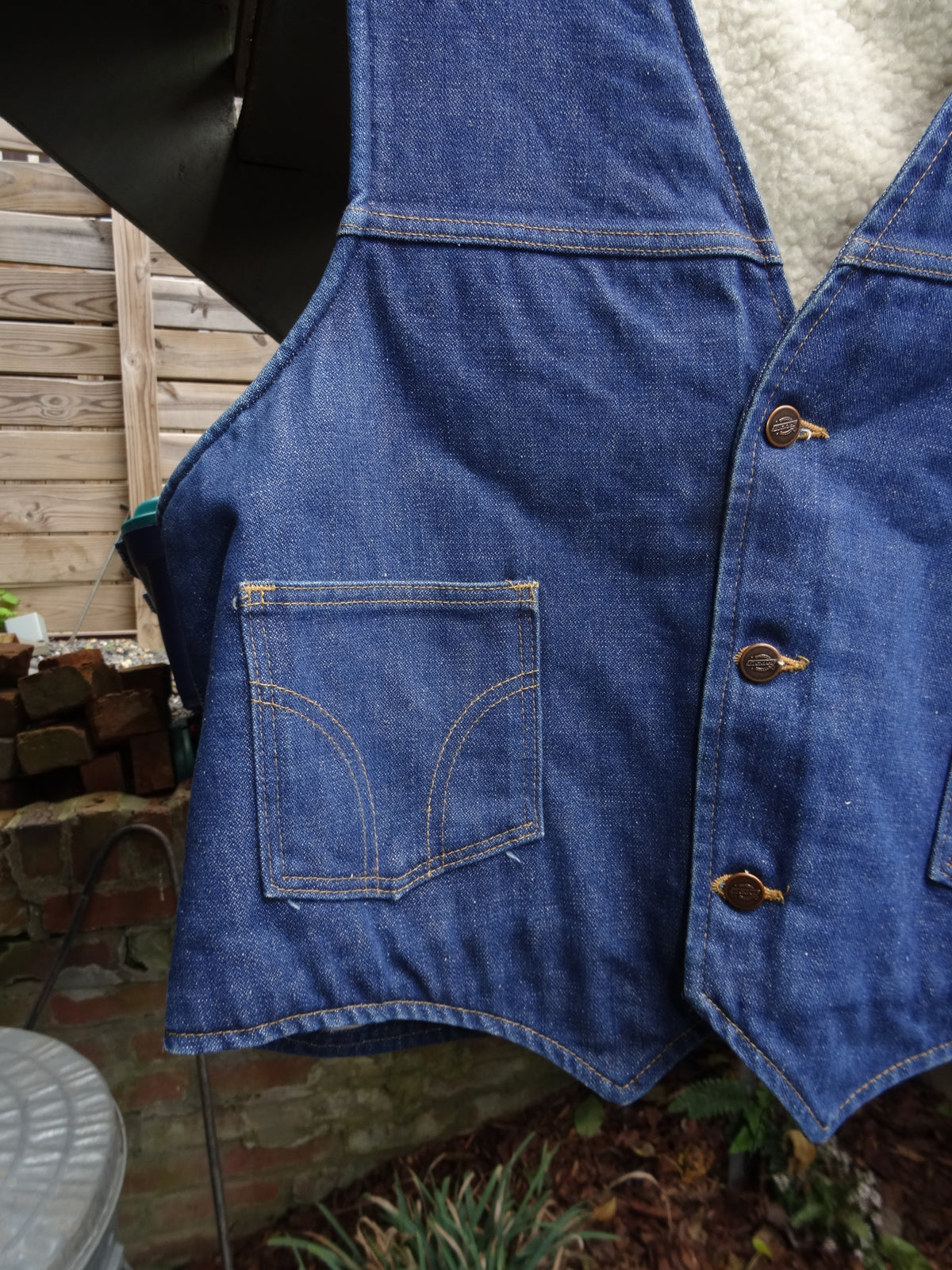 Dickies Sherpa lined Vaquero Denim Vest - Made in USA