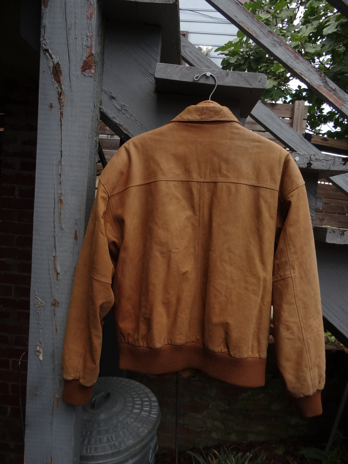 Vintage Gitano Leather Bomber Jacket - Size Large