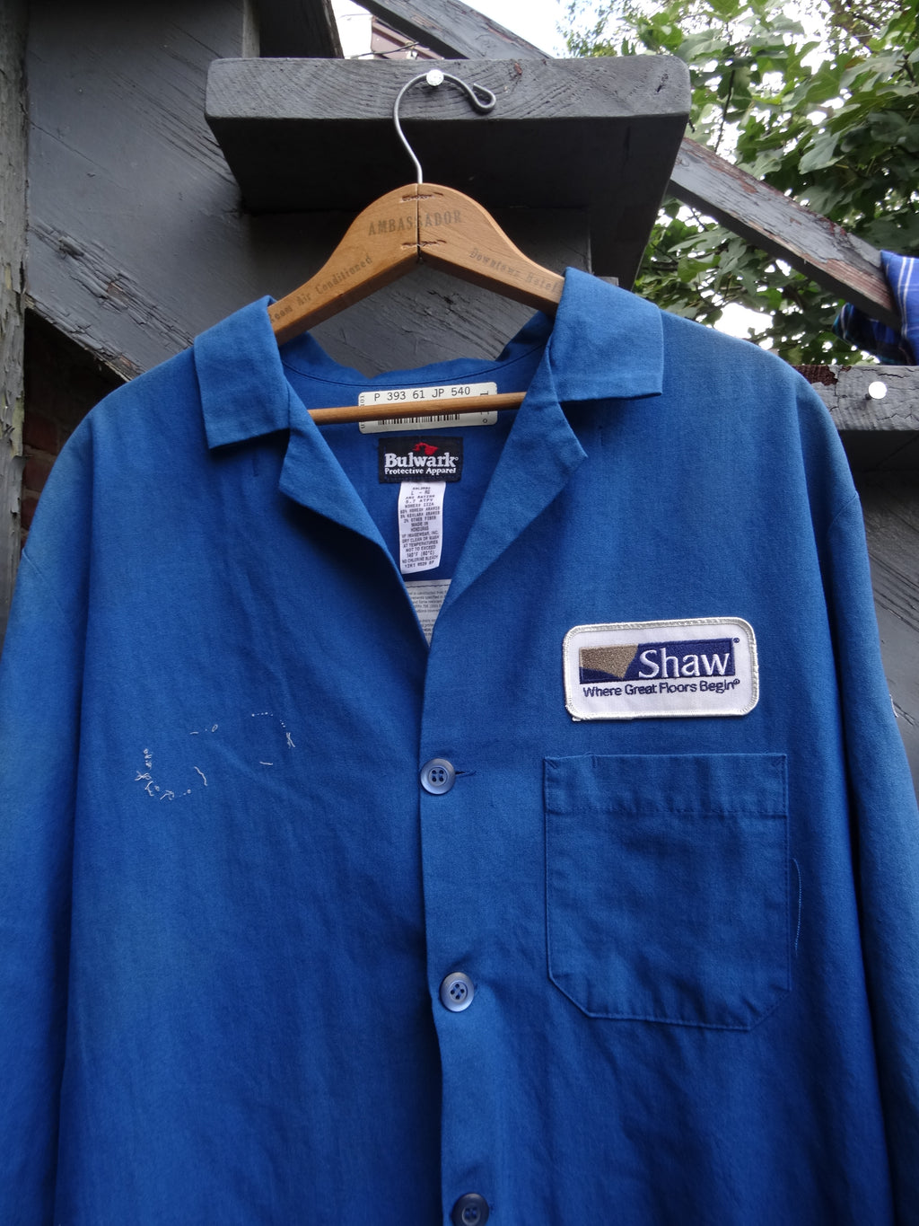 Long Indigo Blue Work Coat - Shaw - Fireproof - Bulwark