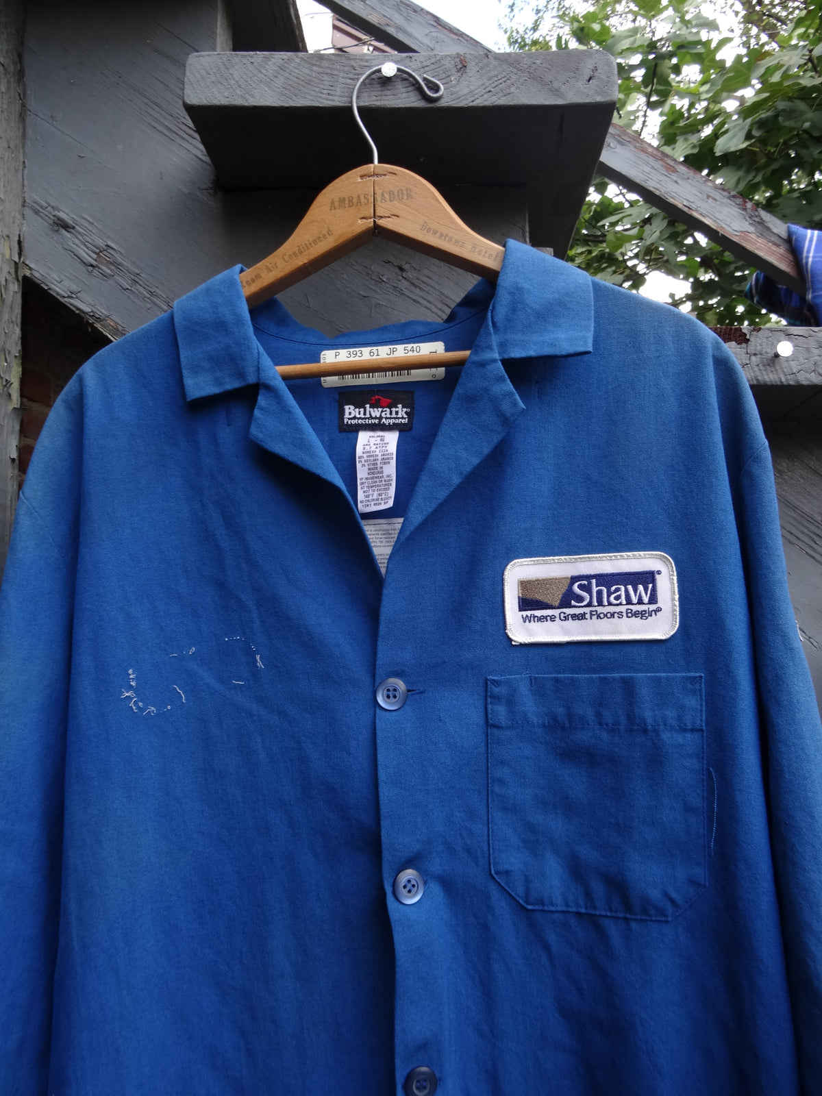 Long Indigo Blue Work Coat - Shaw - Fireproof - Bulwark