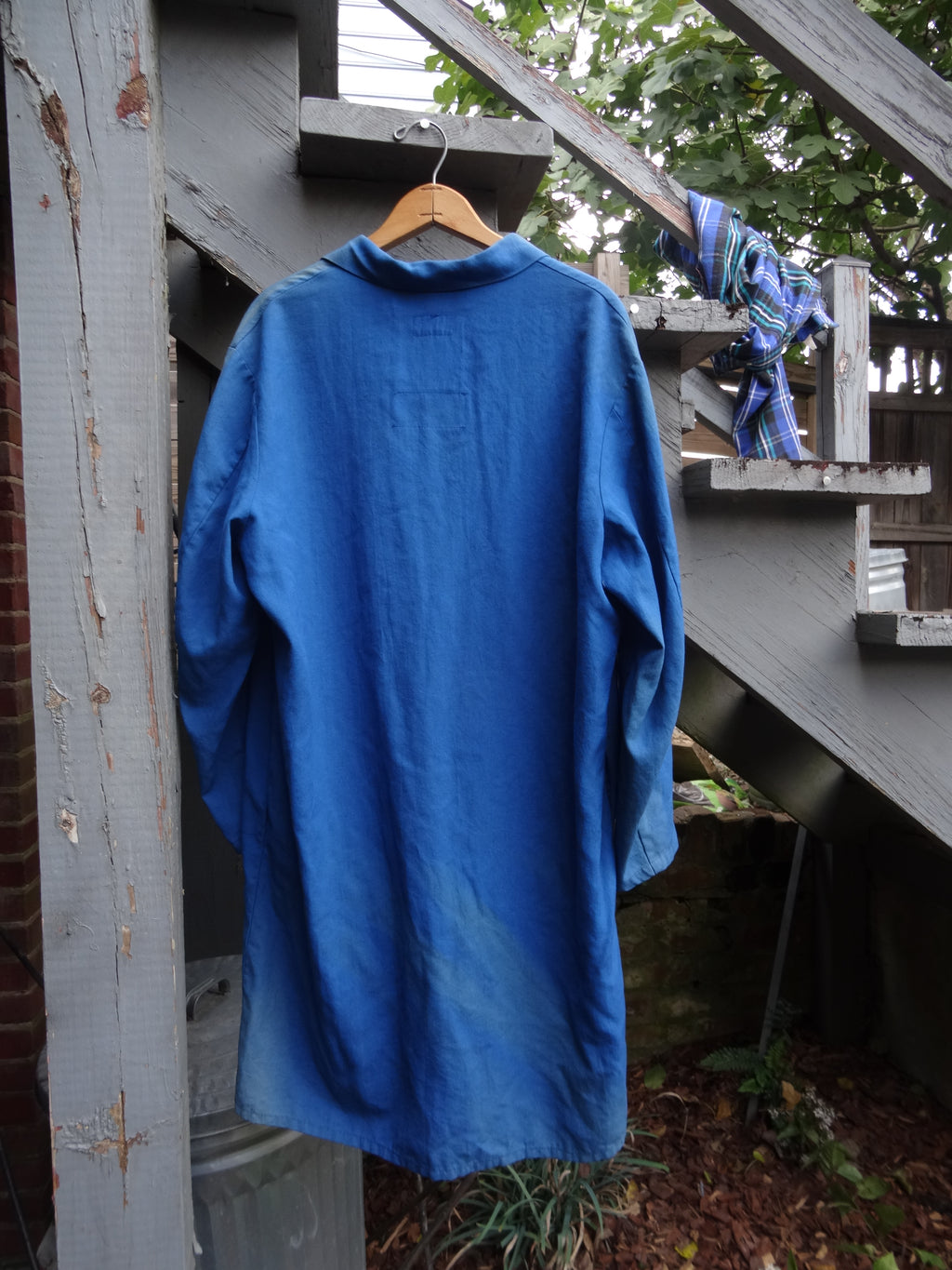 Long Indigo Blue Work Coat - Shaw - Fireproof - Bulwark