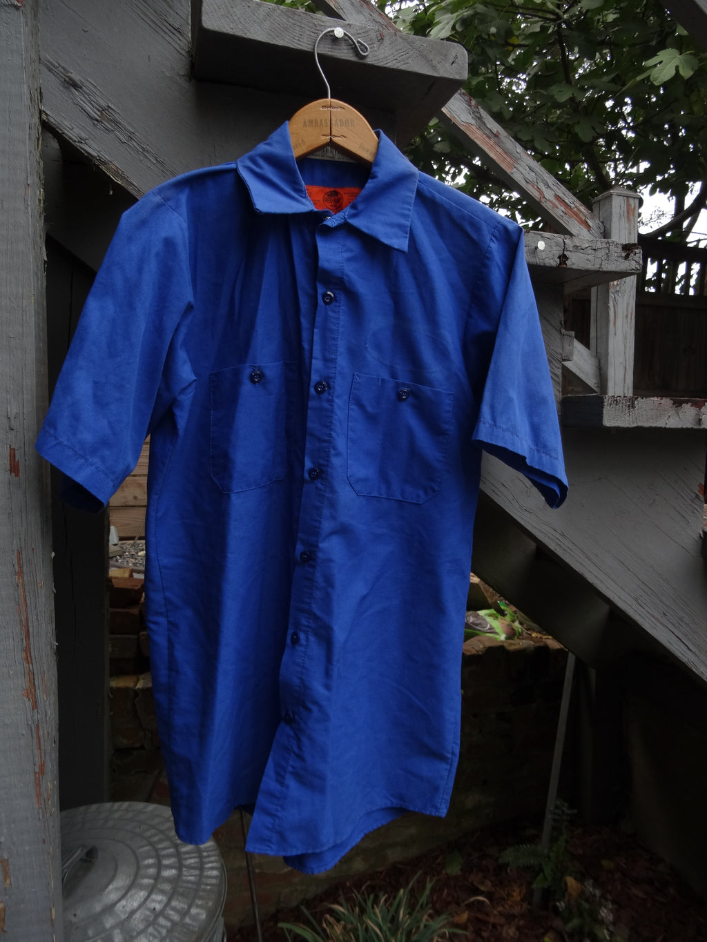 Vintage Royal Blue Short Sleeve Red Kap Work Shirt