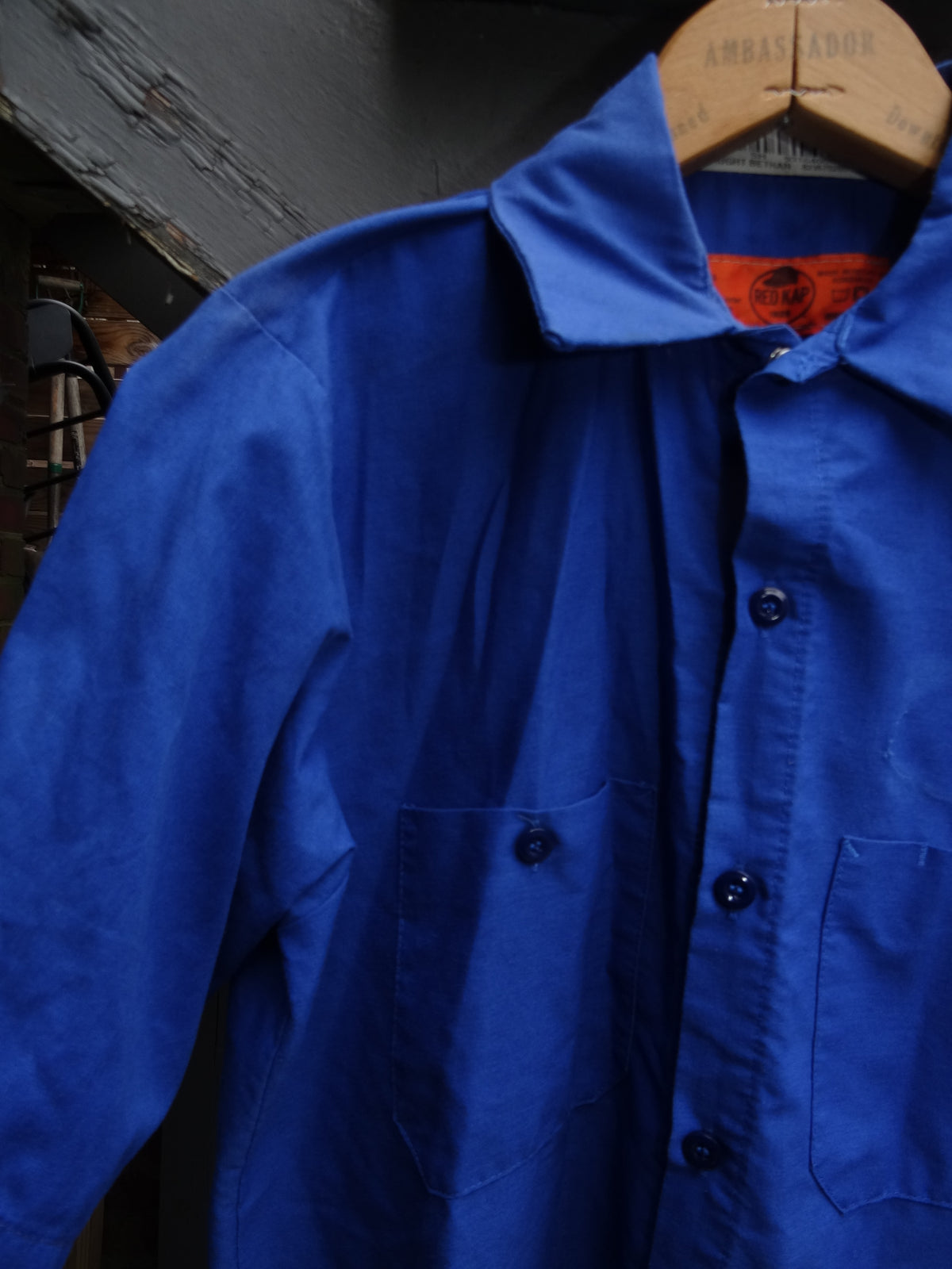 Vintage Royal Blue Short Sleeve Red Kap Work Shirt