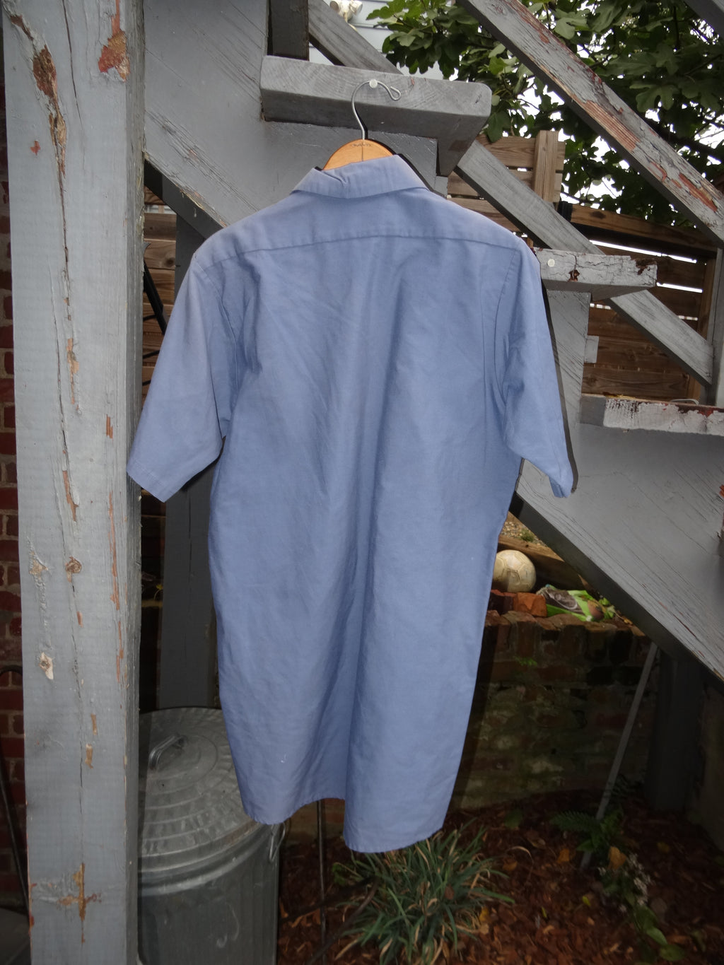 Short Sleeve Light Blue Red Kap Work shirt