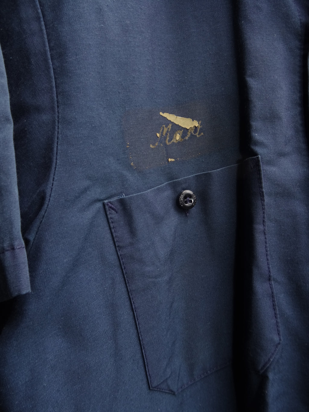 Navy Blue Short sleeve Penske Patch Short Sleeve "Mart" ghost image Cintas