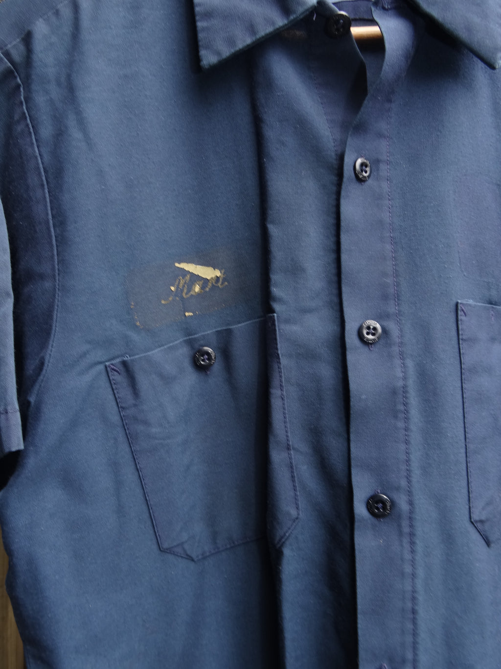 Navy Blue Short sleeve Penske Patch Short Sleeve "Mart" ghost image Cintas
