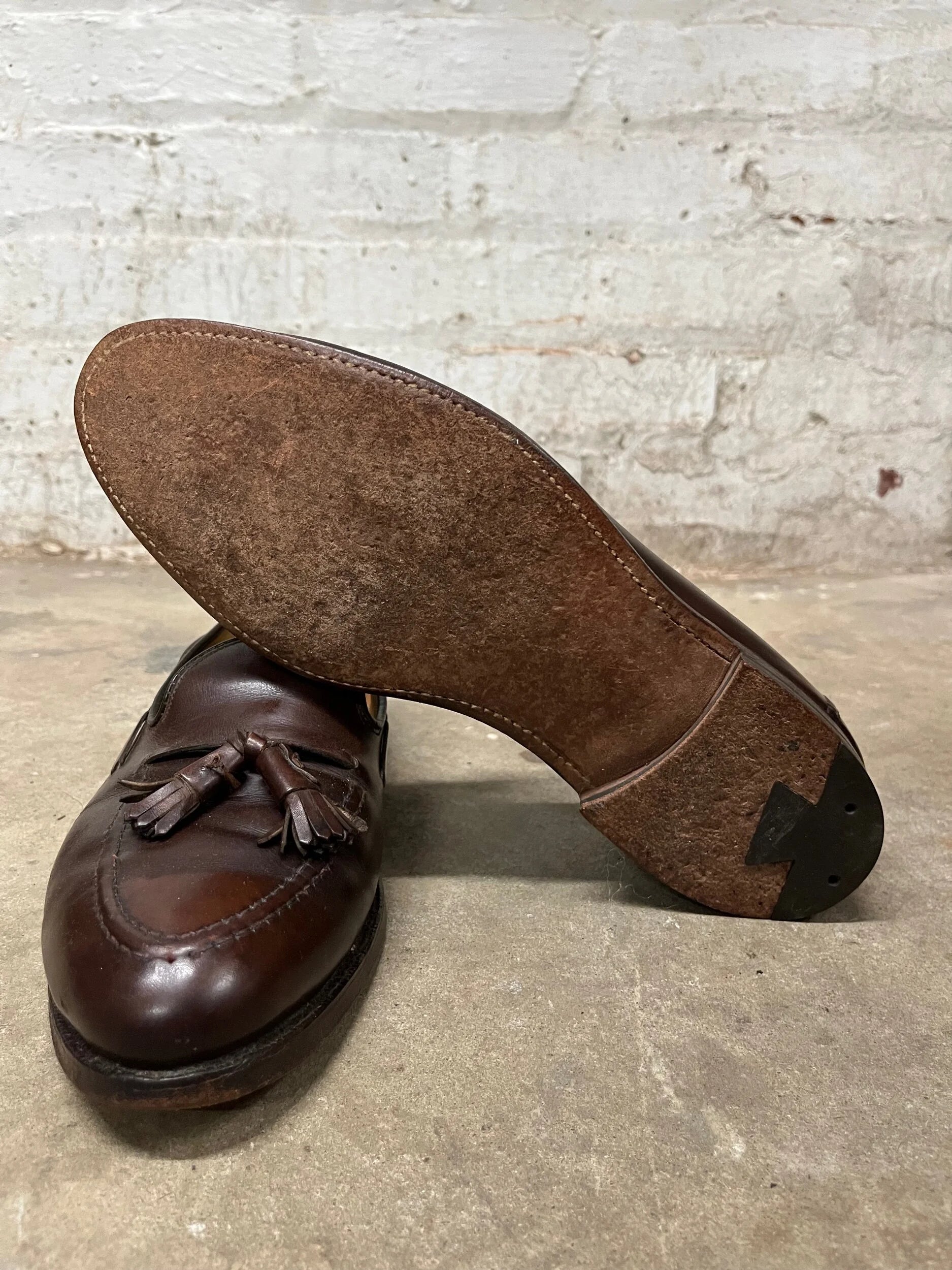 Brooks Brothers Cordovan Tassel Belgian Loafers x Alden 771 - Size 8 1/2 D USA