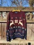 Vintage Polo Ralph Lauren Hand-Knit Wool Reindeer Sweater - XL