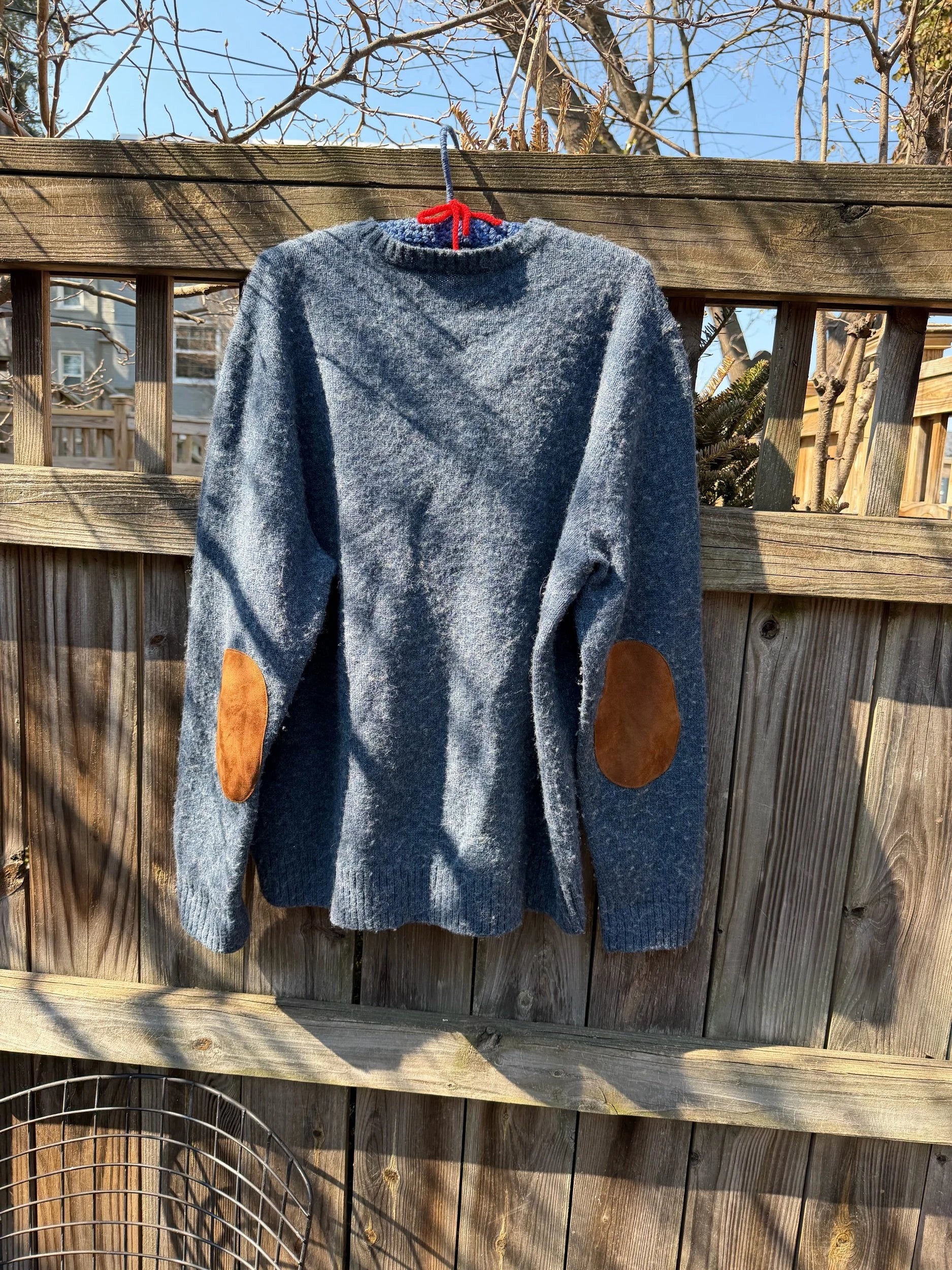 Polo Ralph Lauren 100% Wool Mallard Duck Sweater w/ Suede Elbow Patches - XL