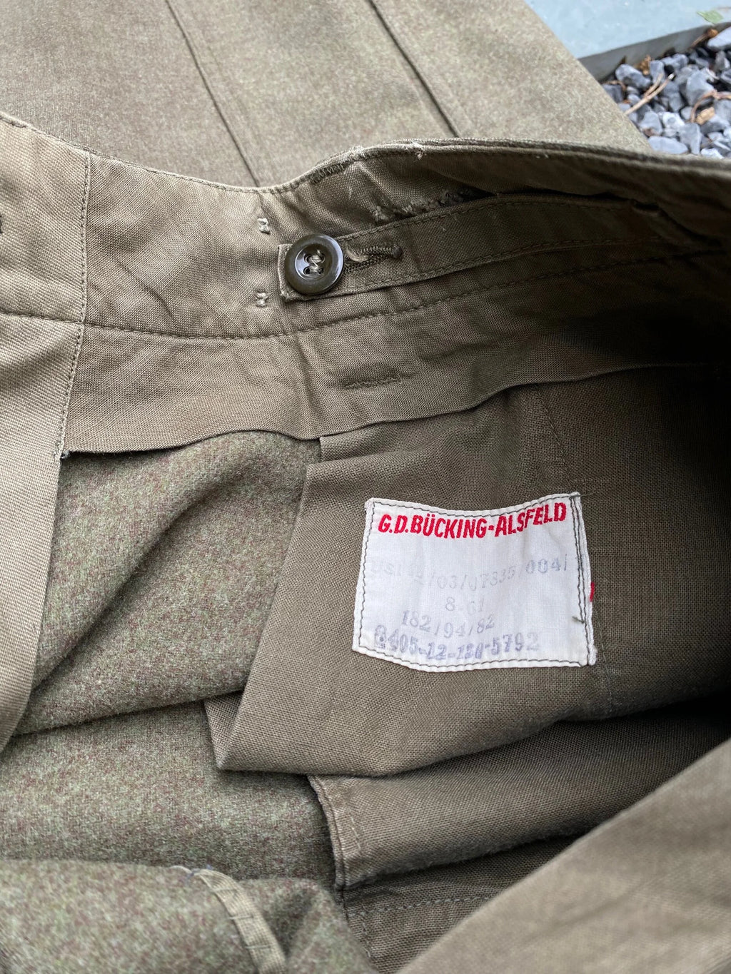 German Wool Cargo Trousers 60’s Vietnam Era  - Size 34” - 38”