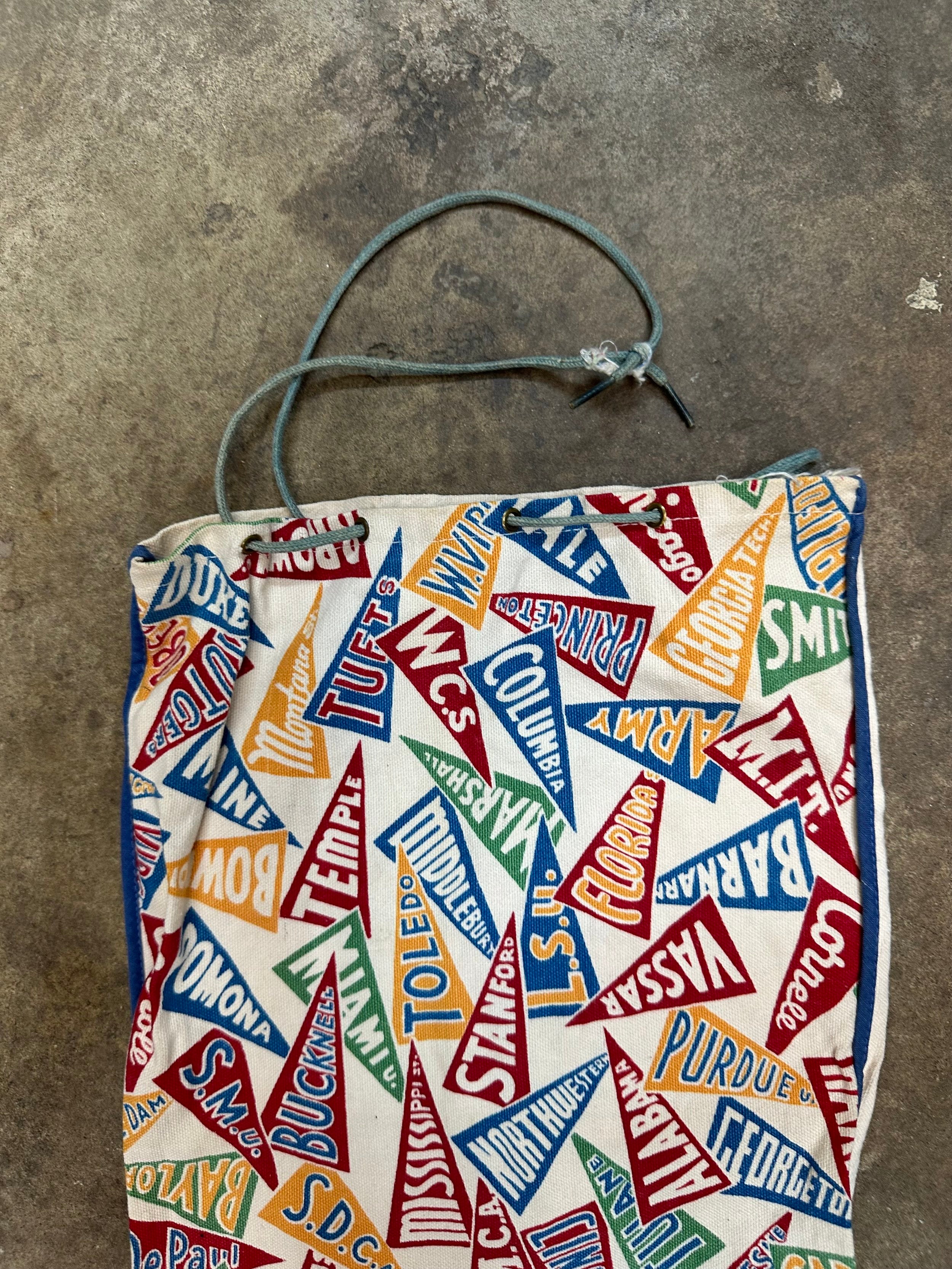 True Vintage Take Ivy University Pennant Drawstring Shoe bag