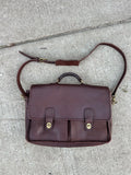 Coach Vintage Leather Briefcase Laptop Bag - Medium Havana (Burgundy)
