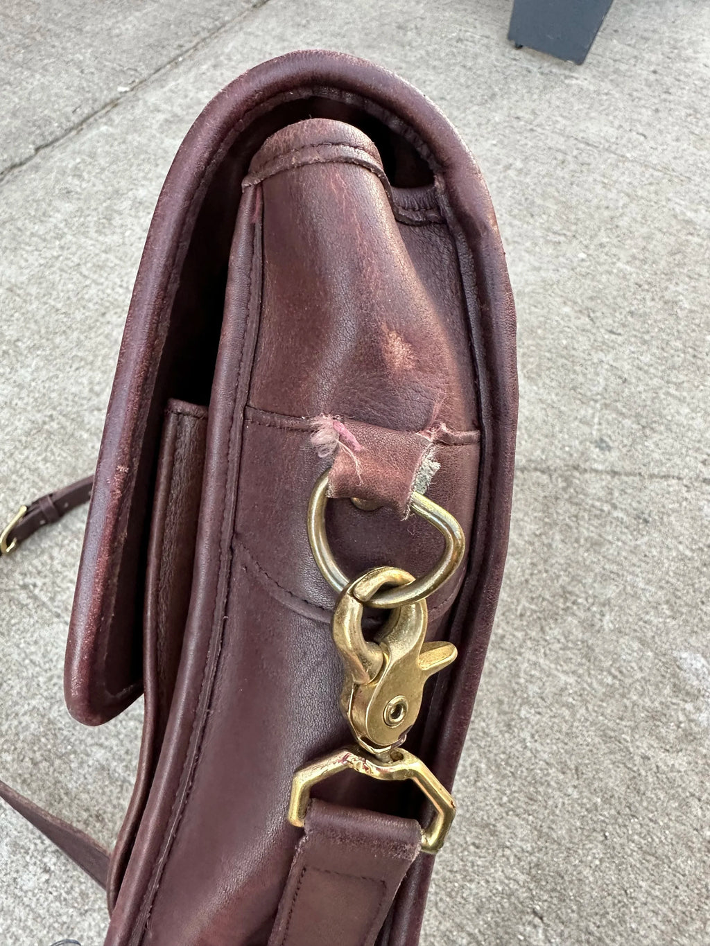 Coach Vintage Leather Briefcase Laptop Bag - Medium Havana (Burgundy)