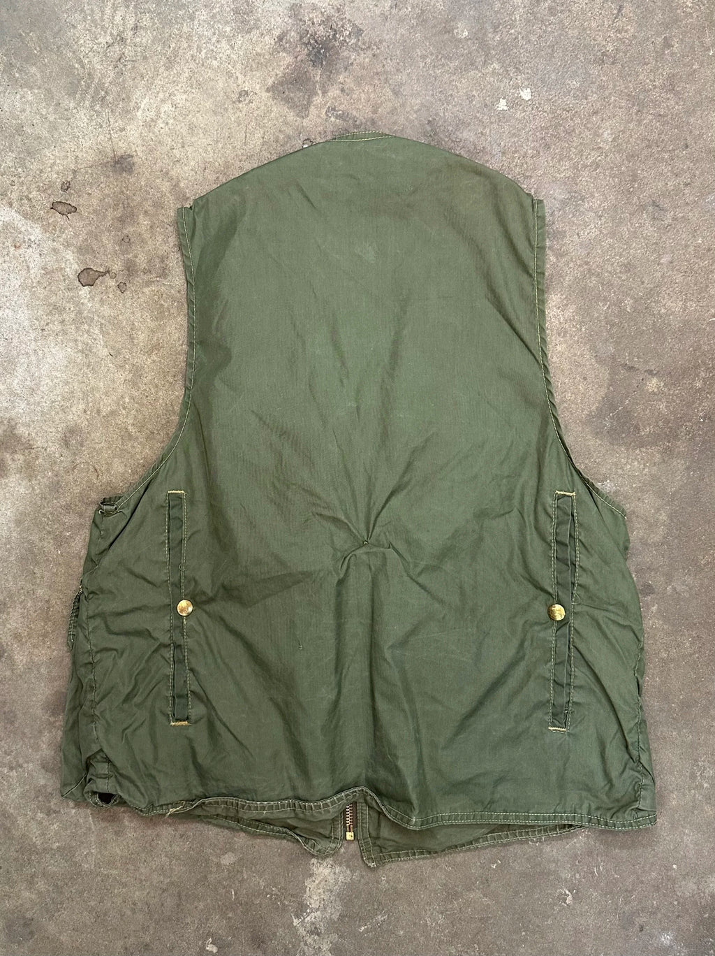 Vintage Olive Green Cargo Vest