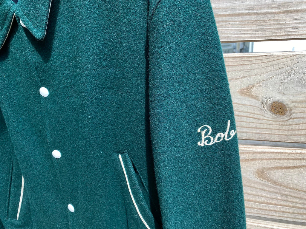 Vintage Pristine Green Wool Varsity Jacket - Hartford Athletic Clothing
