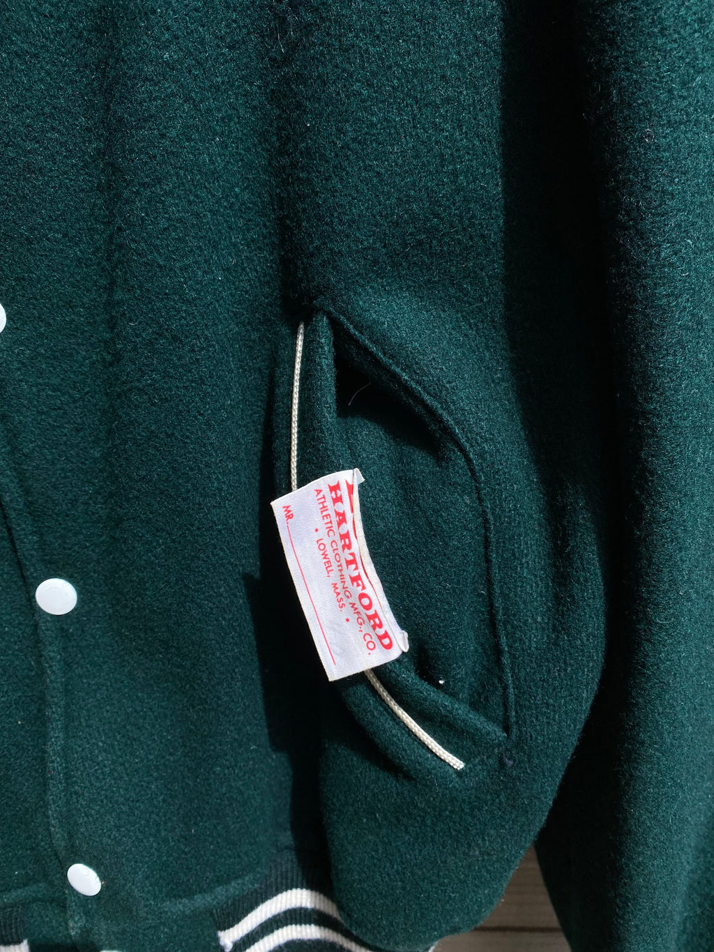 Vintage Pristine Green Wool Varsity Jacket - Hartford Athletic Clothing