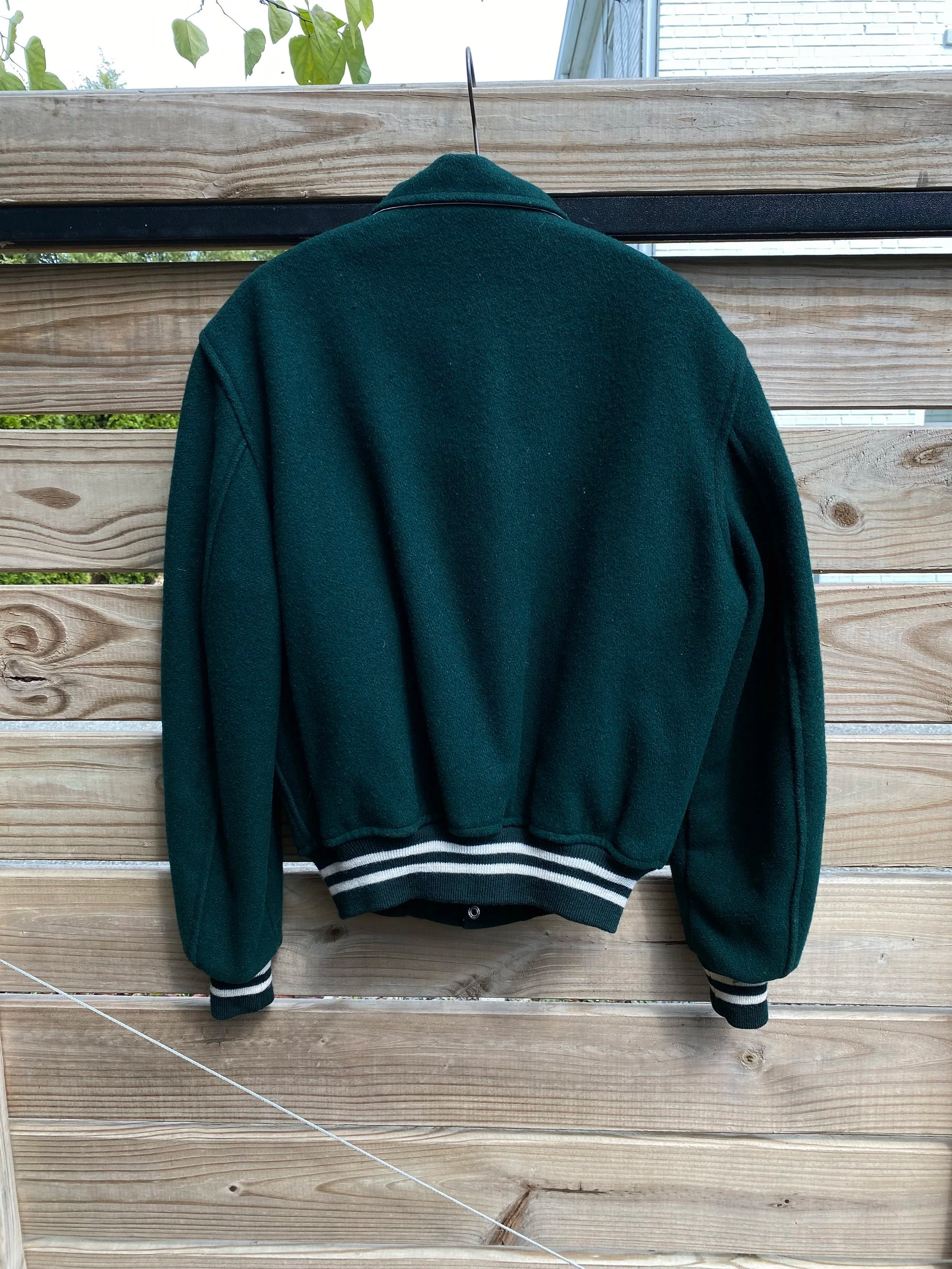 Vintage Pristine Green Wool Varsity Jacket - Hartford Athletic Clothing