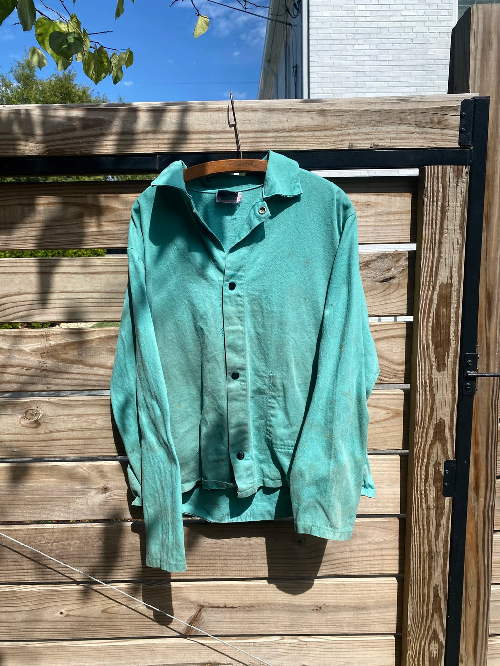 Distressed Fireproof Work Jacket - Size L