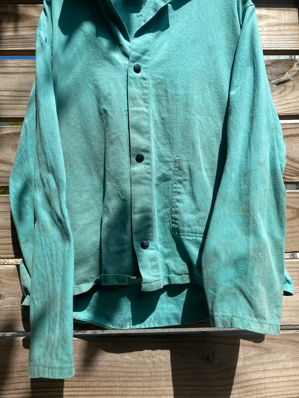 Distressed Fireproof Work Jacket - Size L