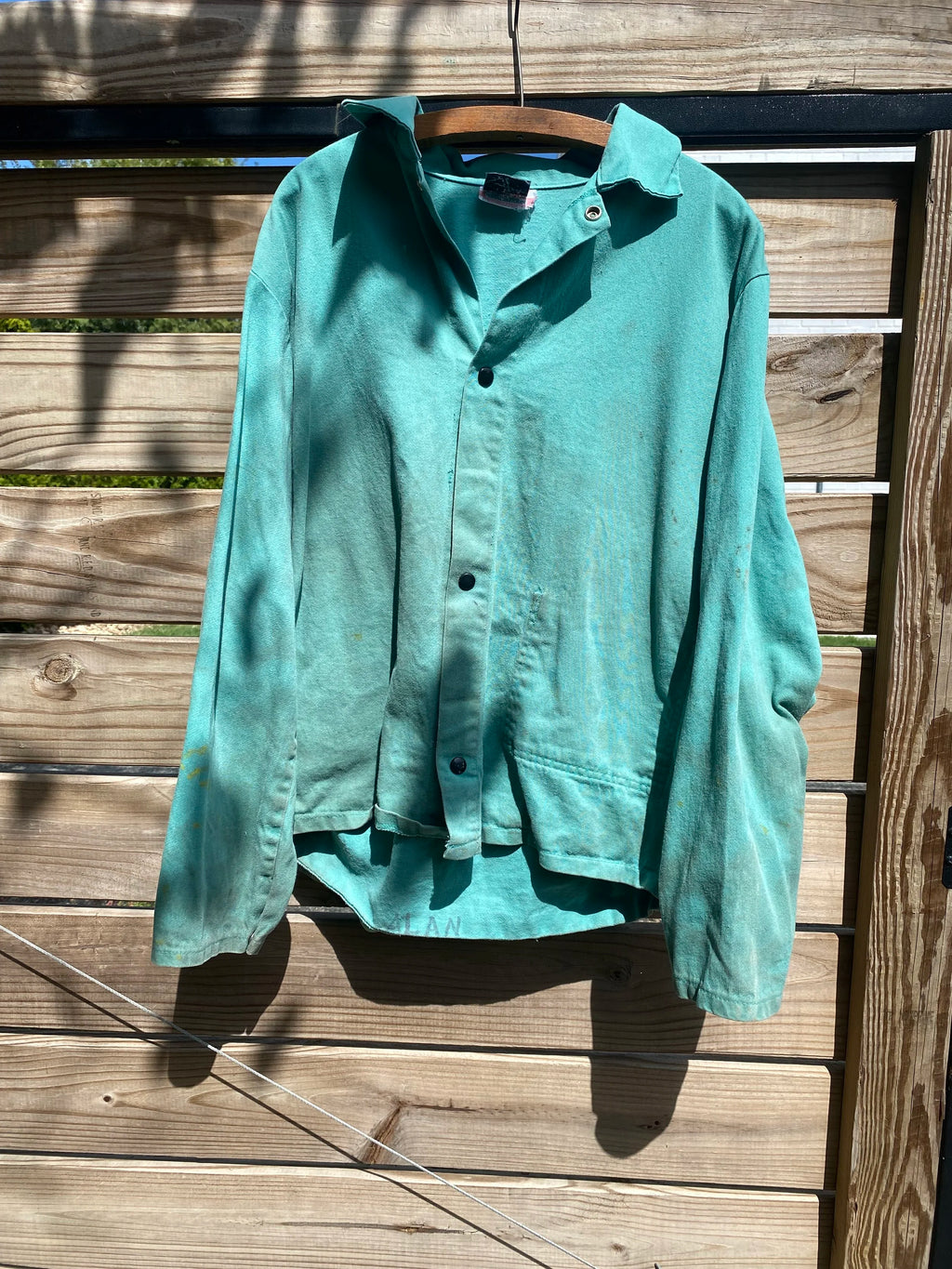 Distressed Fireproof Work Jacket - Size L