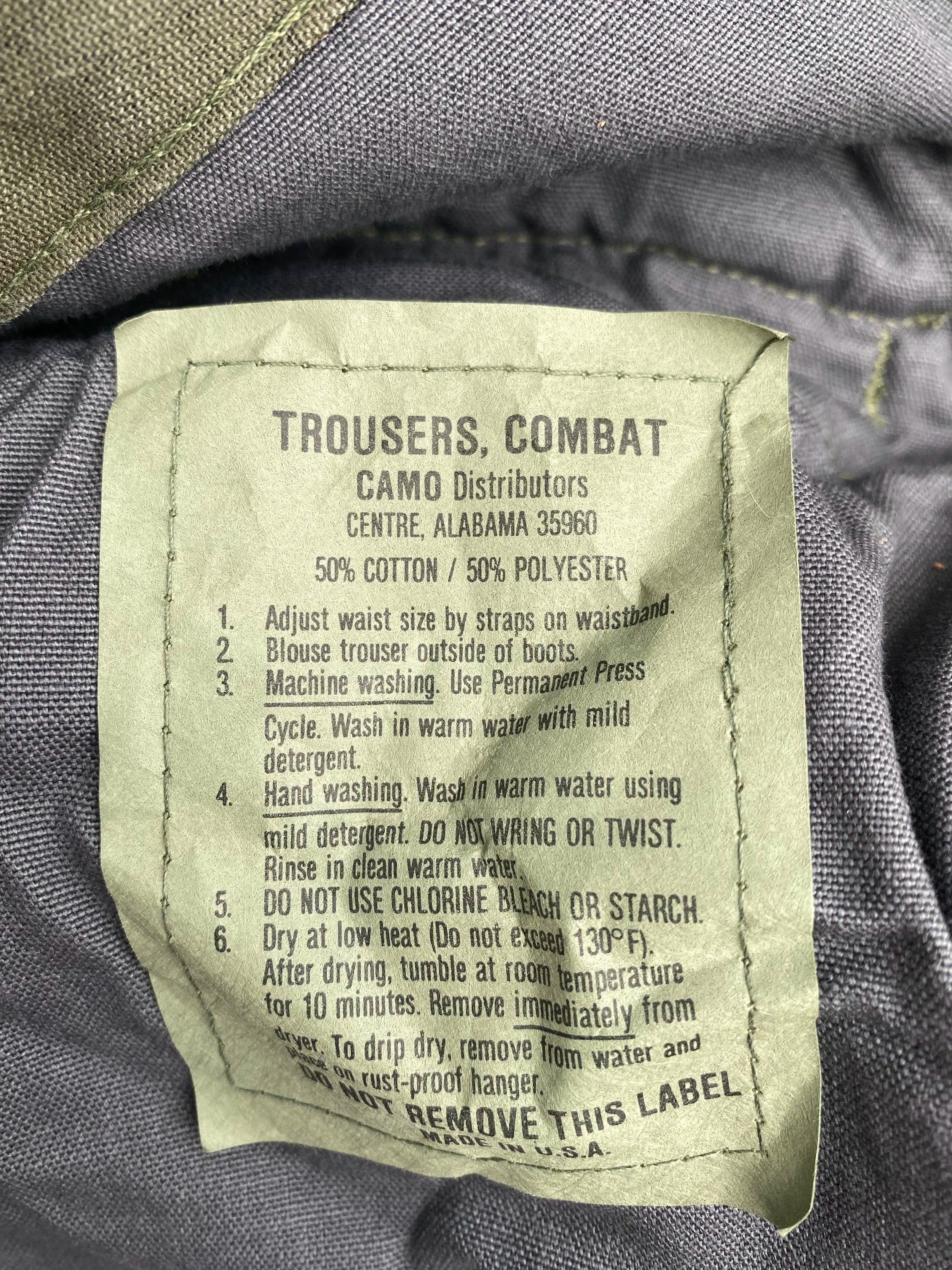 Tiger Stripe Camo Military Combat Trousers w/ Suspenders - Size XXL