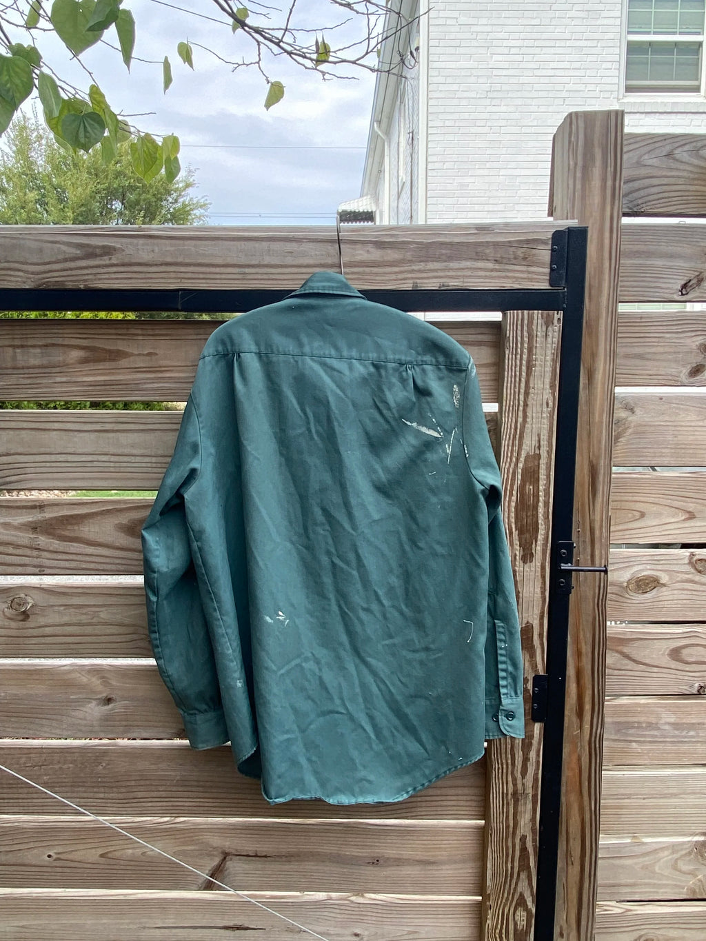 Big Mac Distressed Vintage Green Work Shirt - Fits L