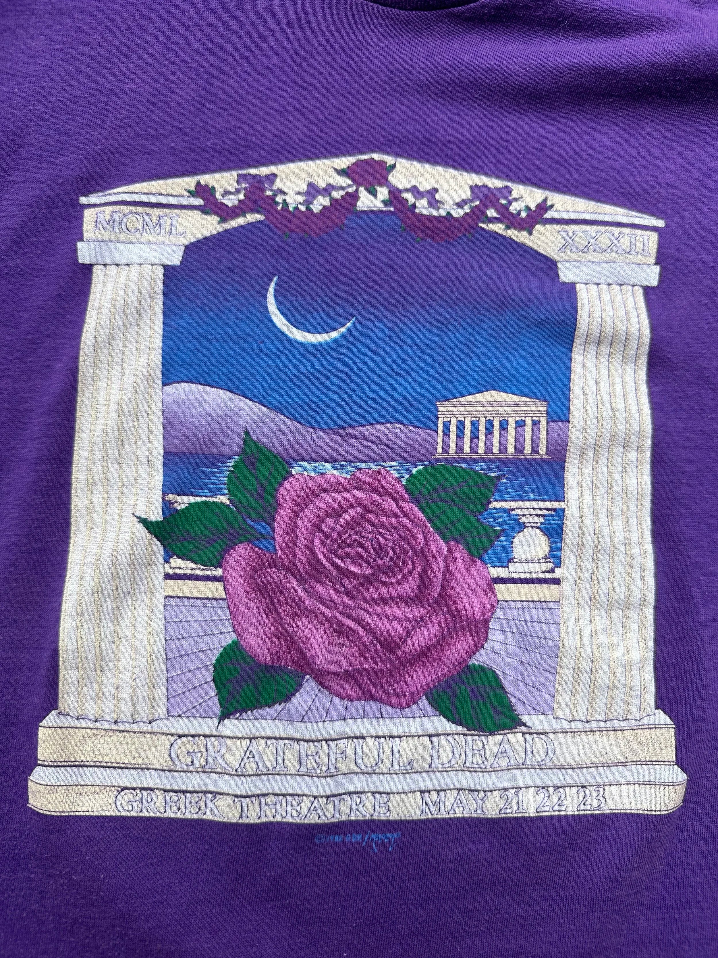 1982 Vintage Grateful Dead T-shirt - Greek Theater, Los Angeles 1982 tour - Purple - Size XS/S