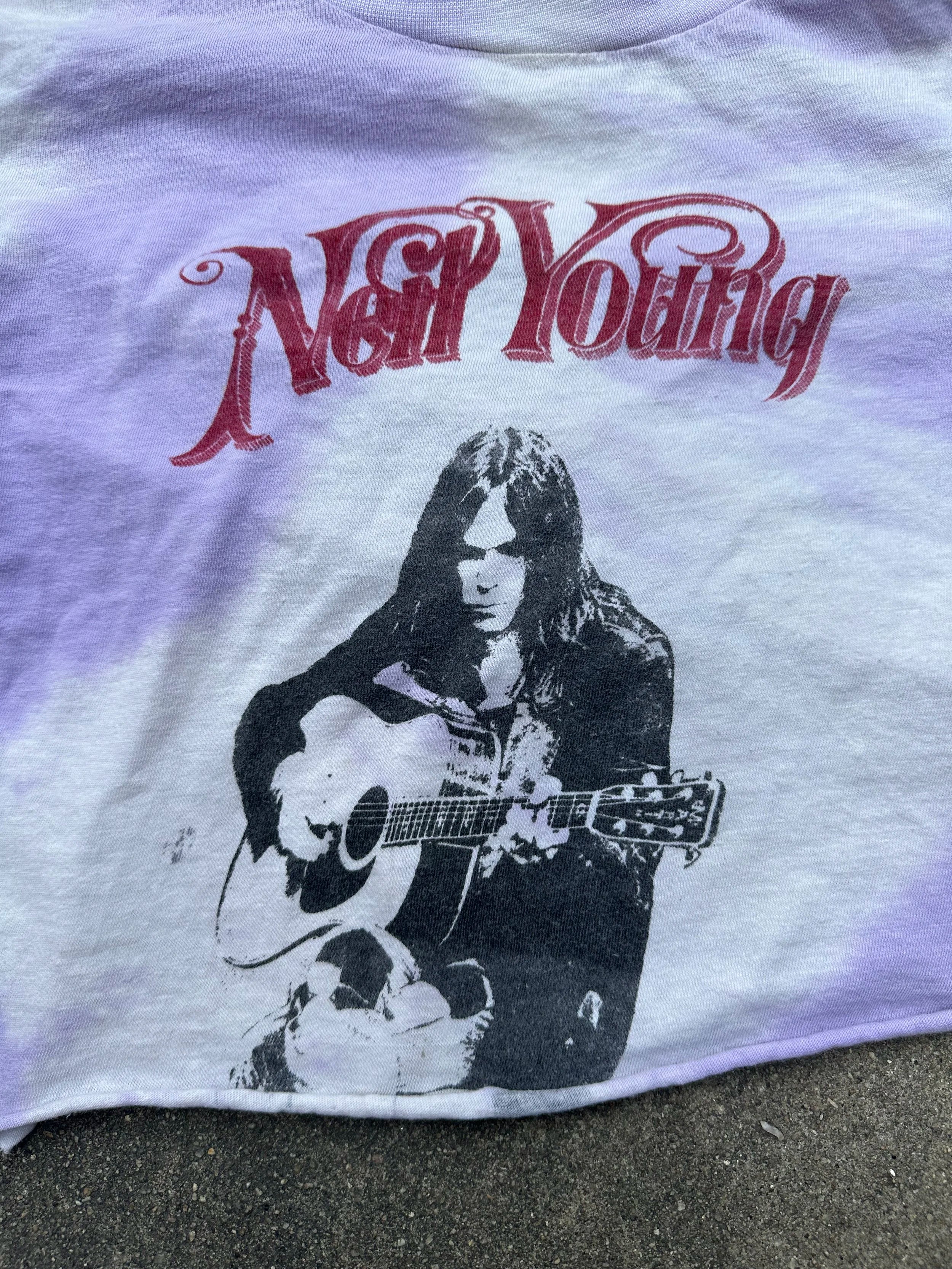 Vintage one of a kind Neil Young Parking Lot T-shirt - Size Cropped Small