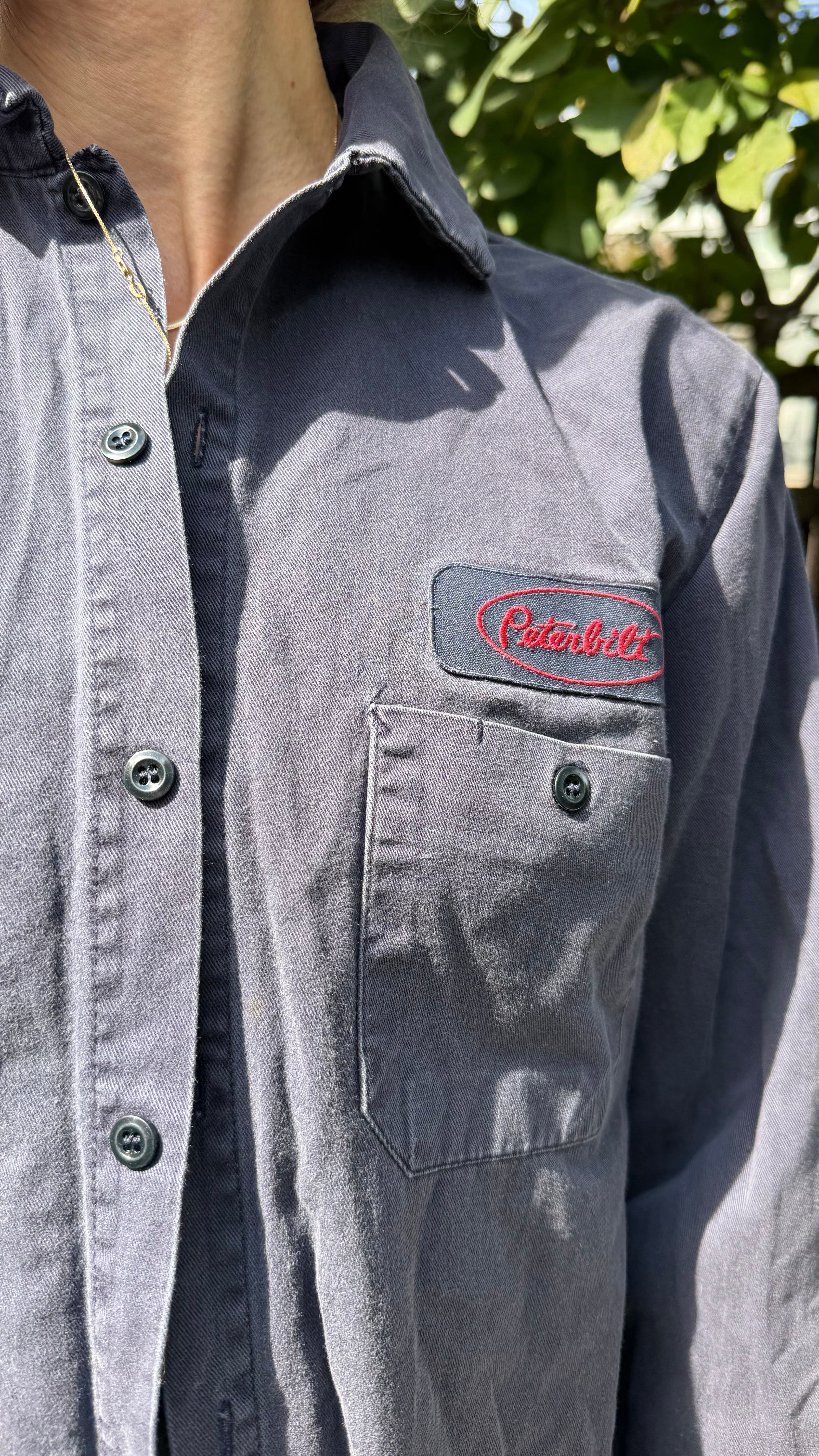 Lucky's Long Sleeve Peterbilt Red Kap Work Shirt