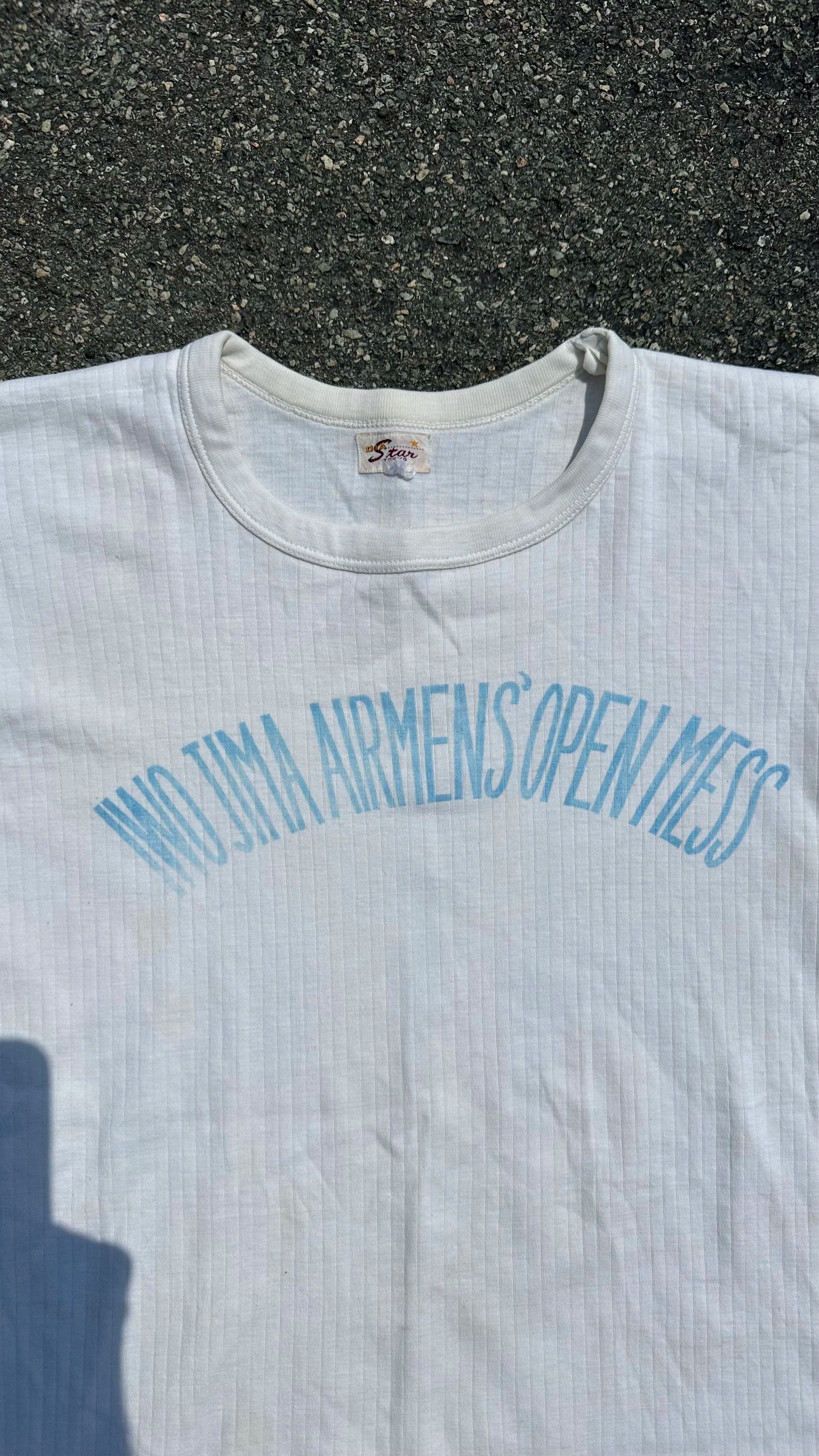 True vintage ribbed military t-shirt 40’s/50’s faded and distressed