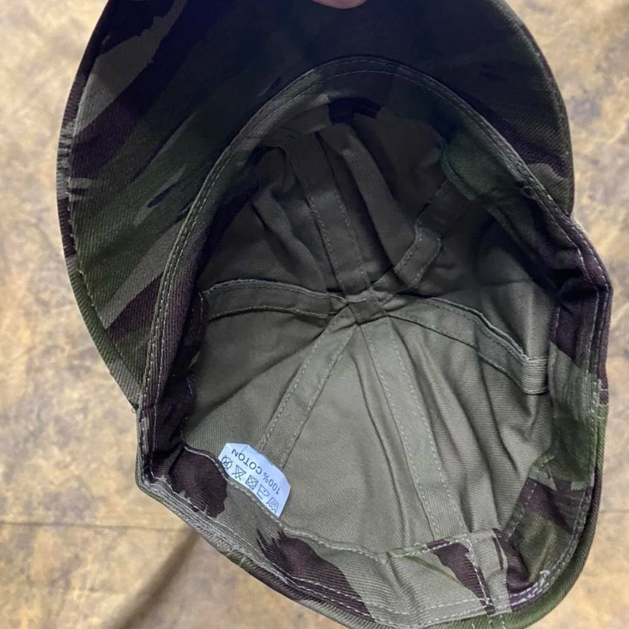 French Lizard Brush Stroke Pattern Camo Short Brim Hat (deadstock)